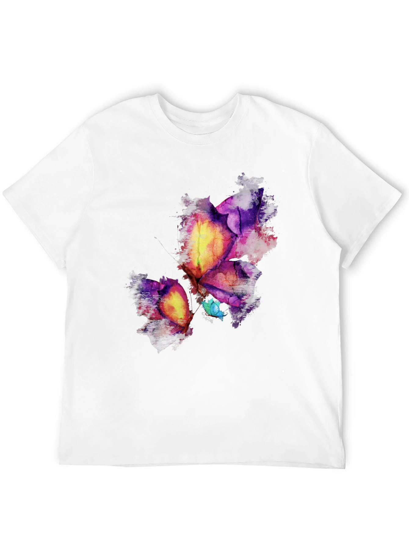 Abstract Butterfly Graphic Black Tee