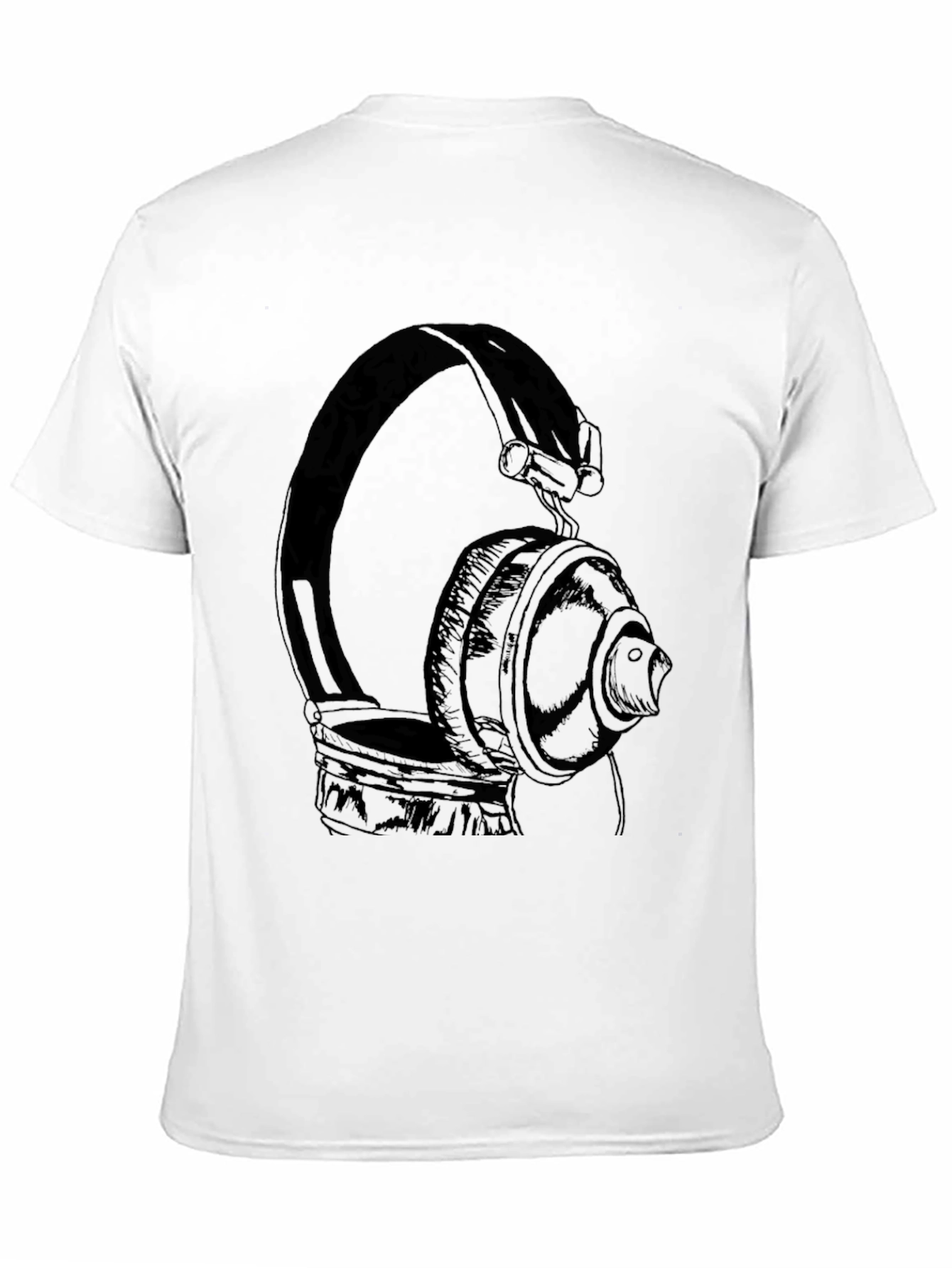 Headphones Graphic T-Shirt - Classic Black Tee
