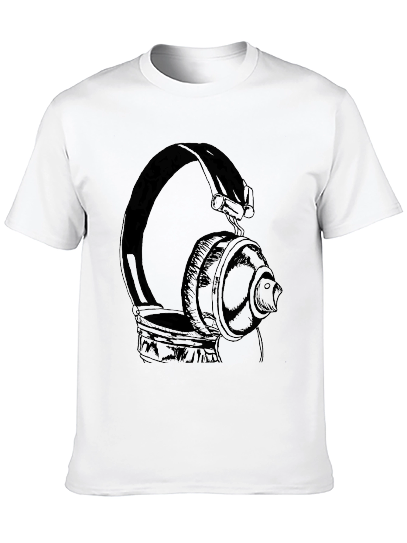 Headphones Graphic T-Shirt - Classic Black Tee