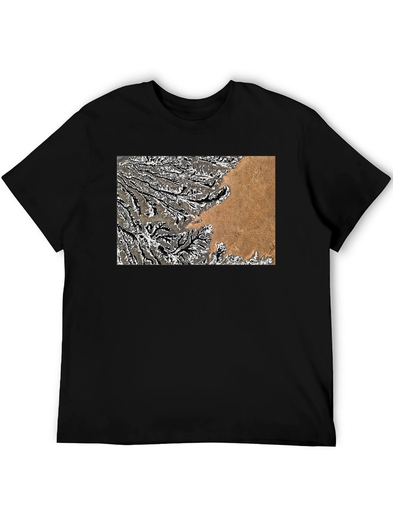 Abstract Topo Graphic Mens T-Shirt