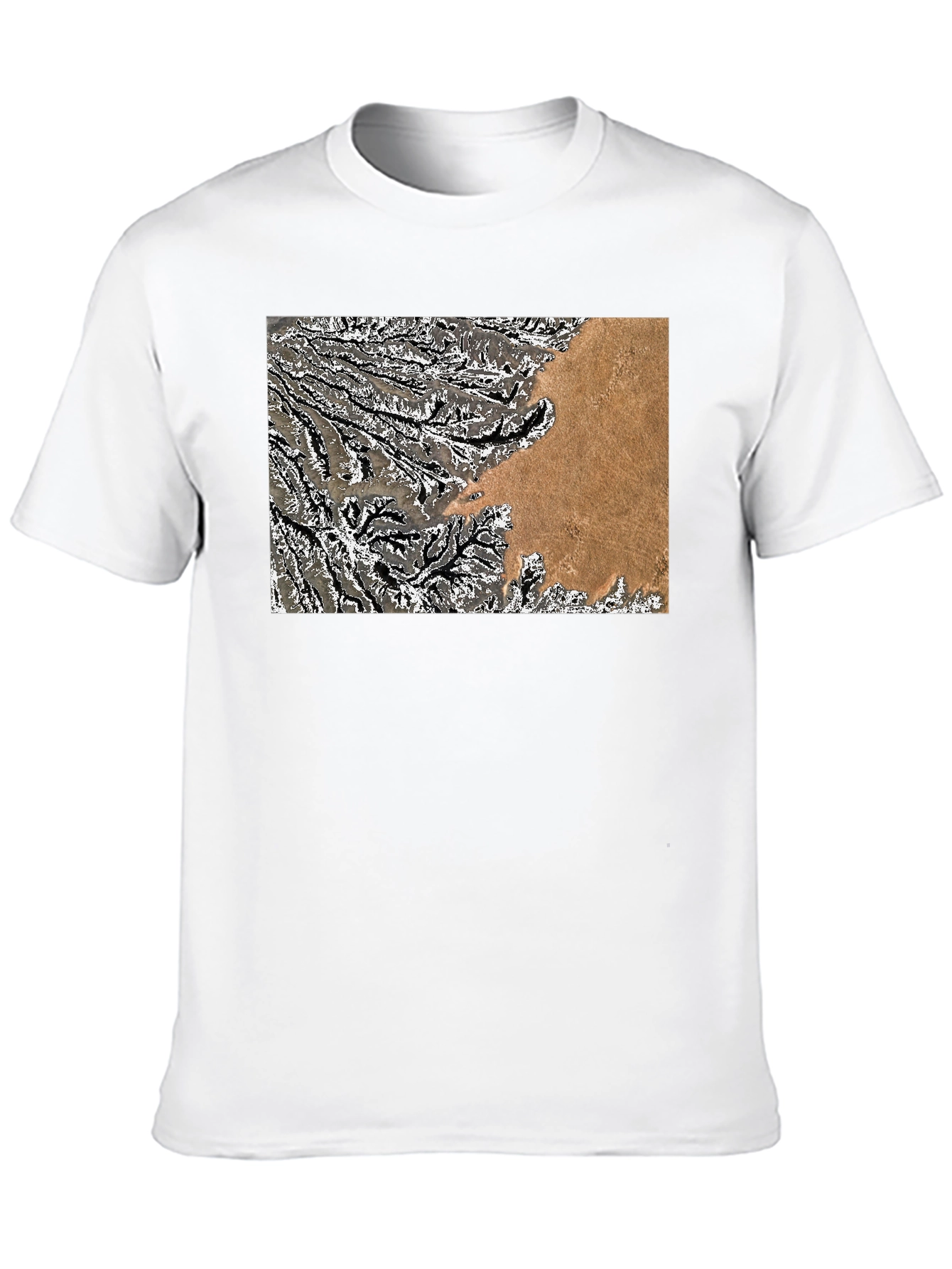 Abstract Topo Graphic Mens T-Shirt