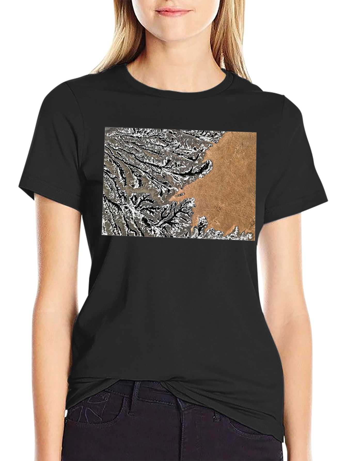 Abstract Topo Graphic Mens T-Shirt