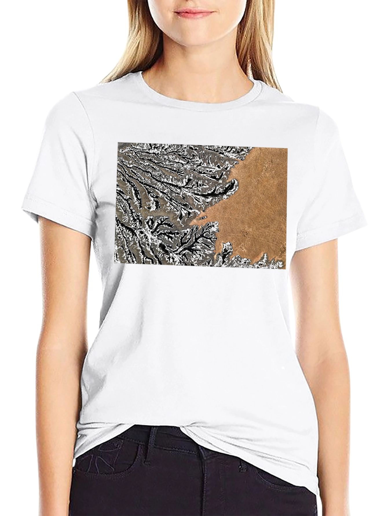Abstract Topo Graphic Mens T-Shirt