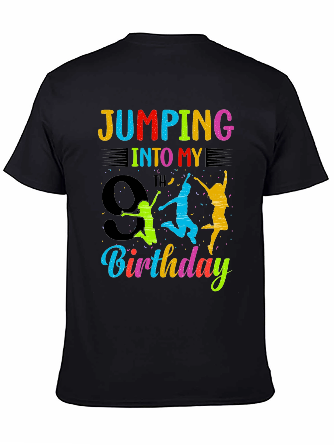 9th Birthday Jumping Graphic Tee