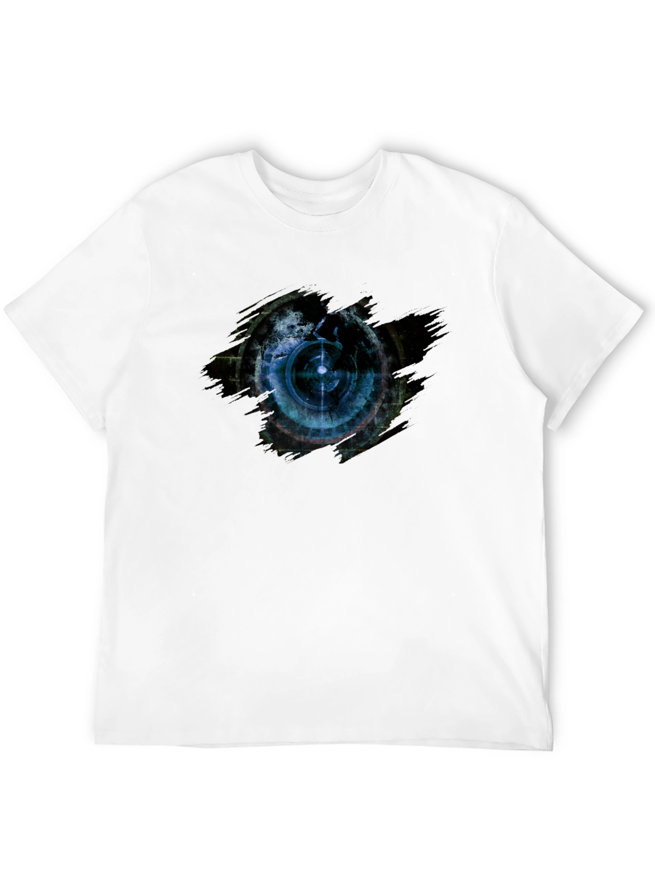 Abstract Eye Design Black T-Shirt
