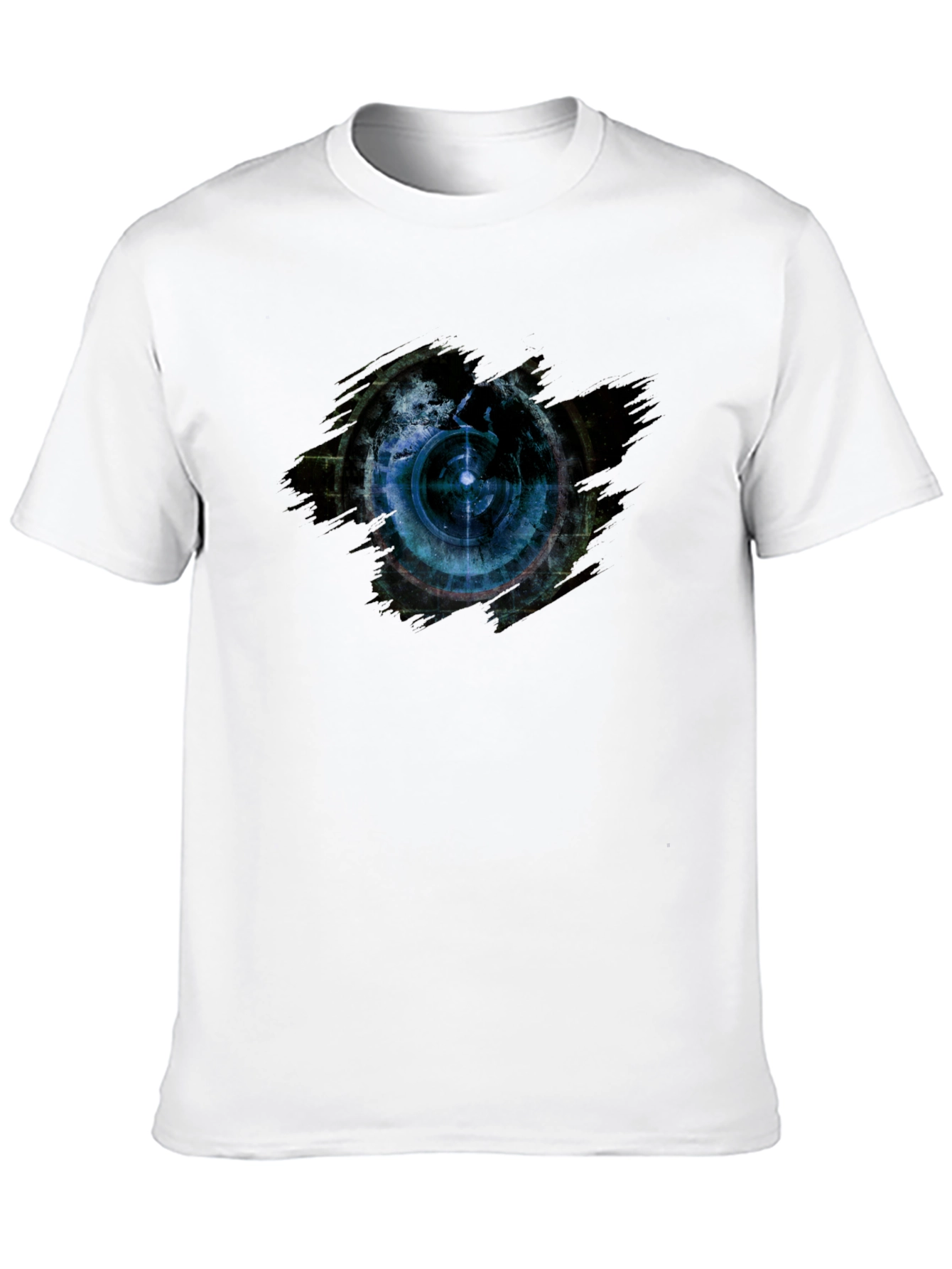 Abstract Eye Design Black T-Shirt