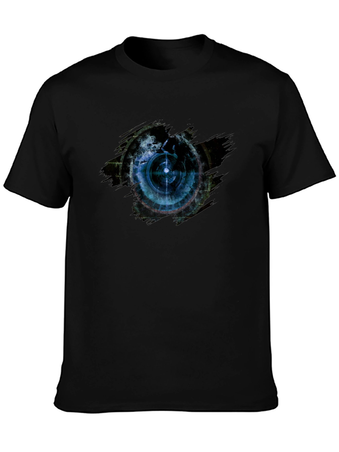 Abstract Eye Design Black T-Shirt