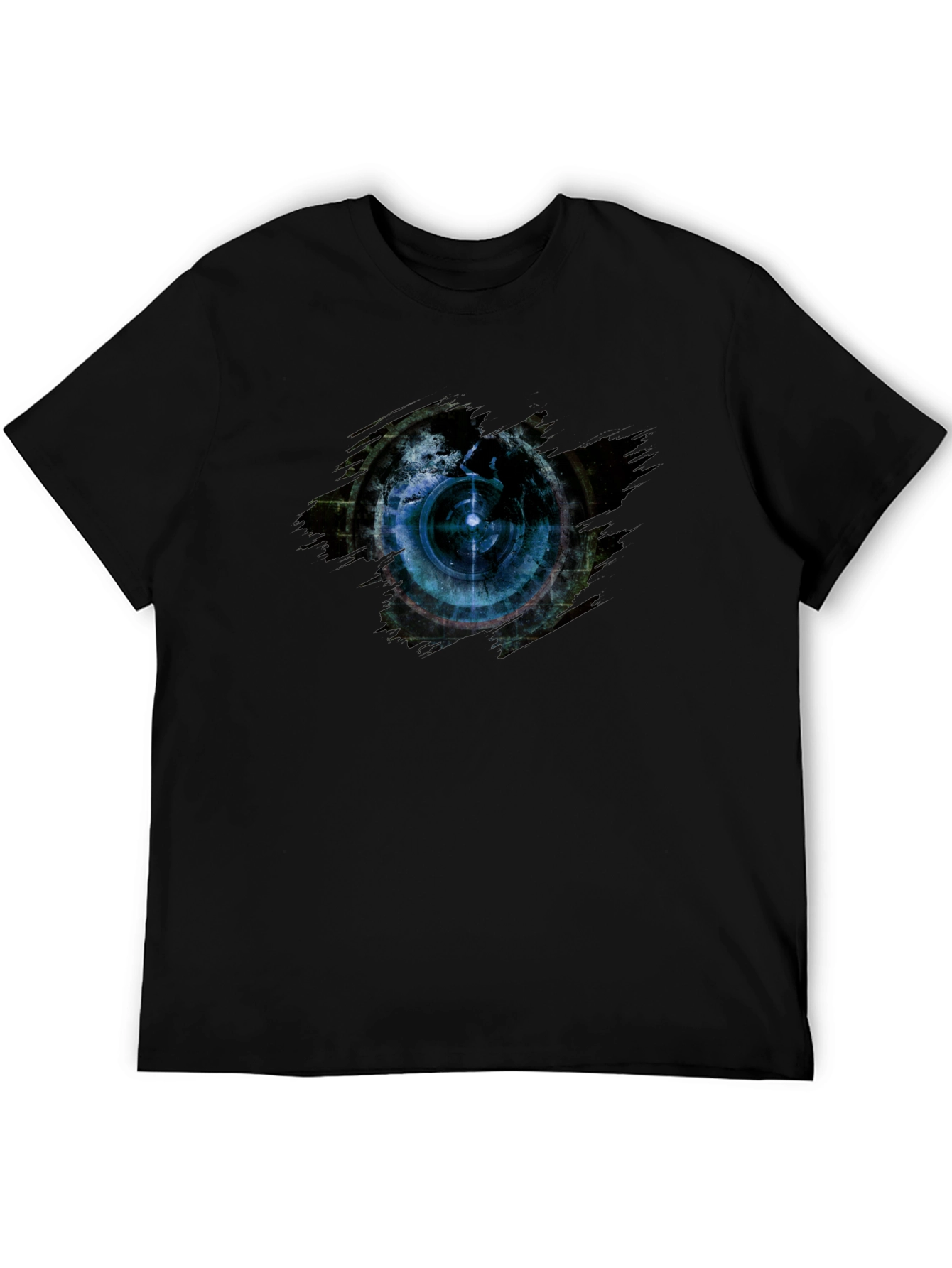 Abstract Eye Design Black T-Shirt
