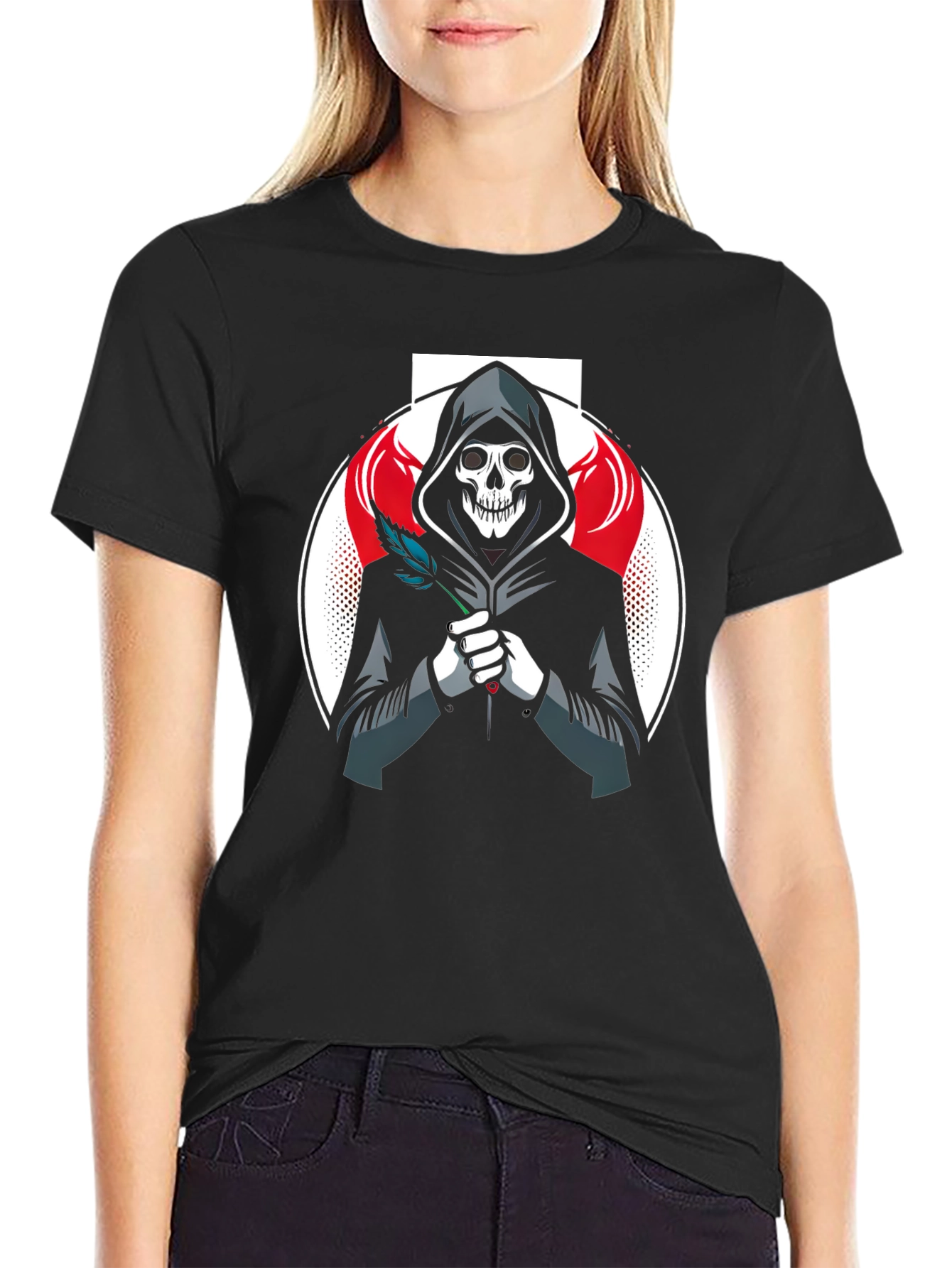 Grim Reaper Graphic T-Shirt - Black