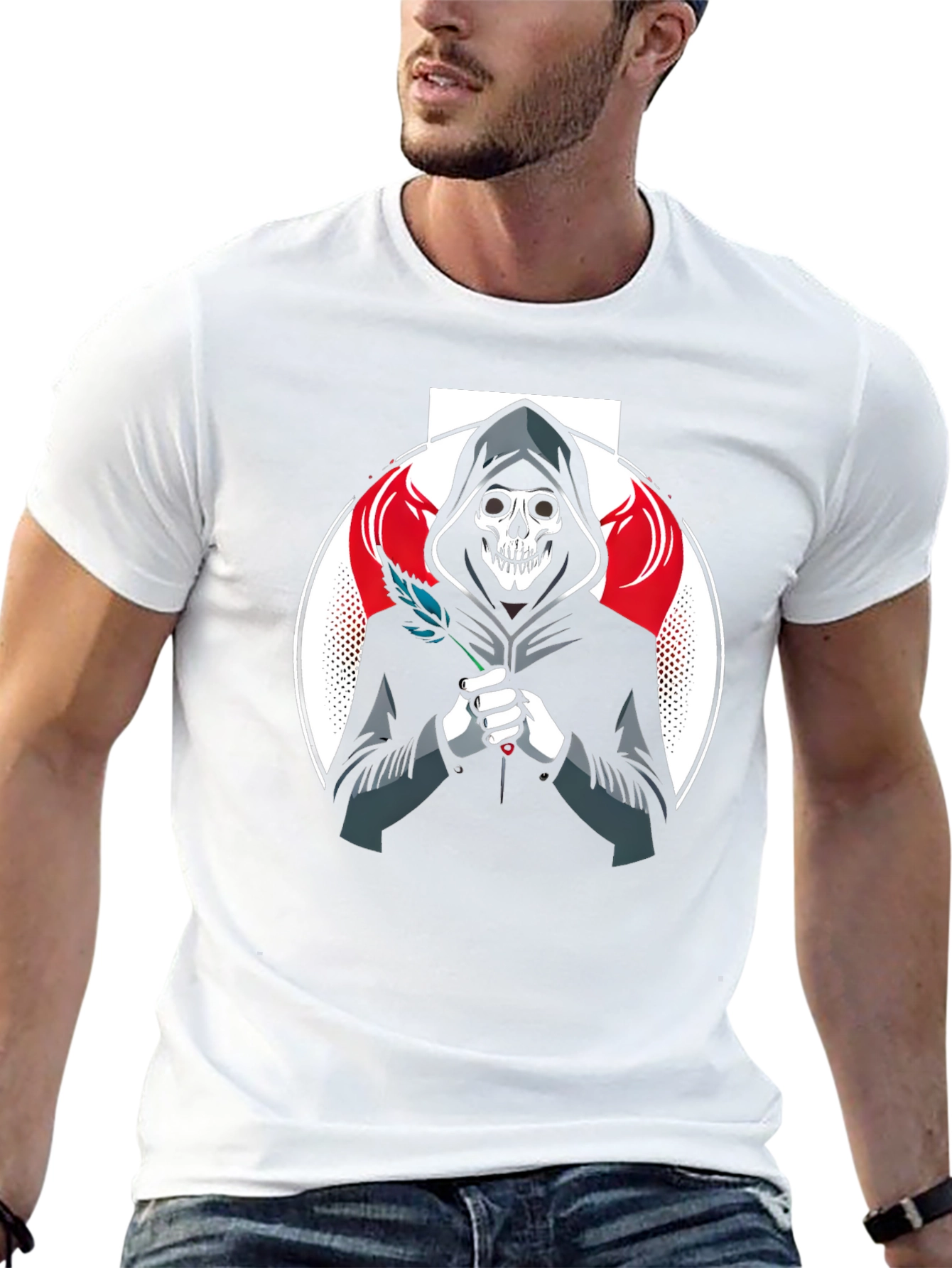 Grim Reaper Graphic T-Shirt - Black