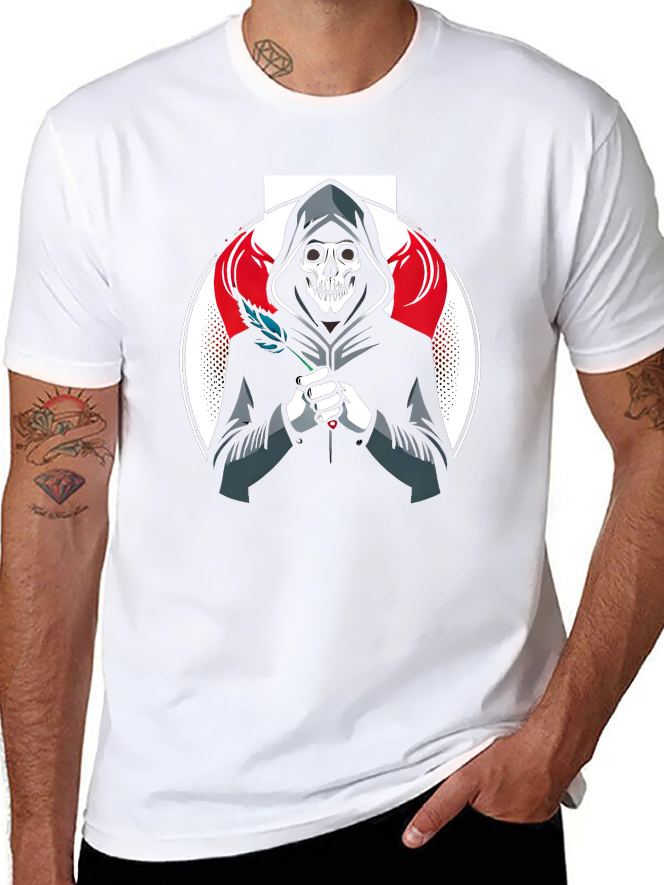 Grim Reaper Graphic T-Shirt - Black