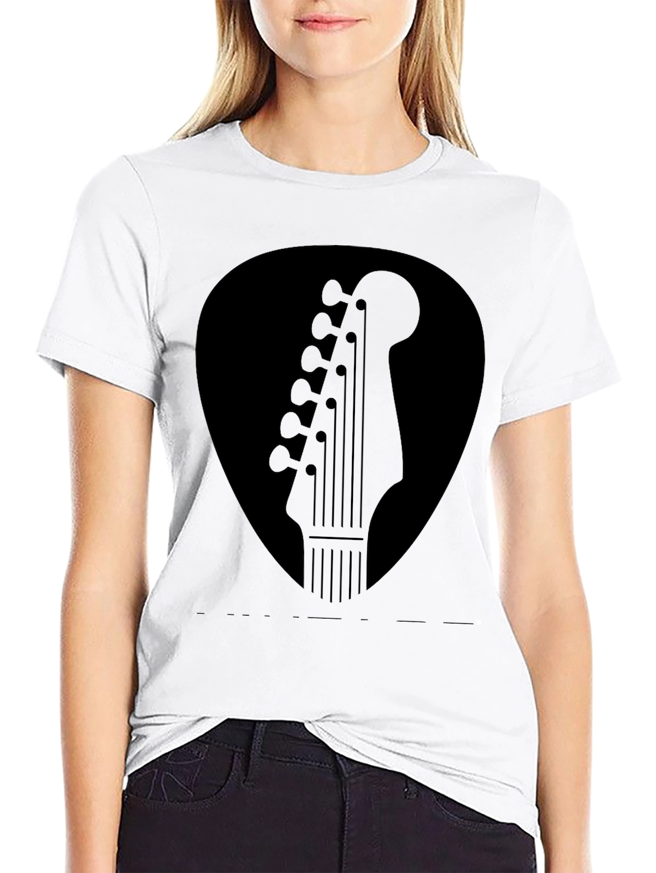Guitar Pick Headstock Graphic T-Shirt