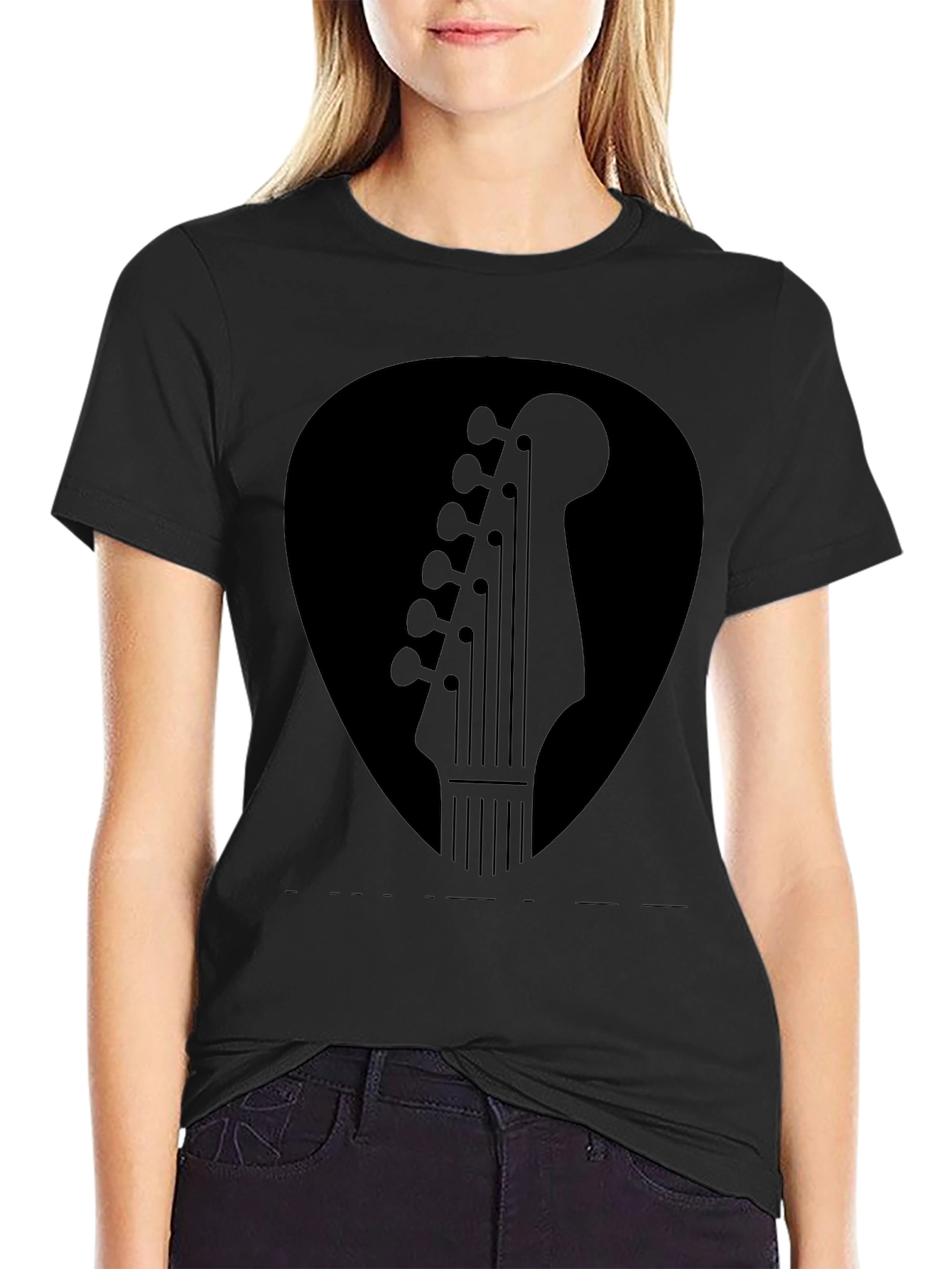Guitar Pick Headstock Graphic T-Shirt