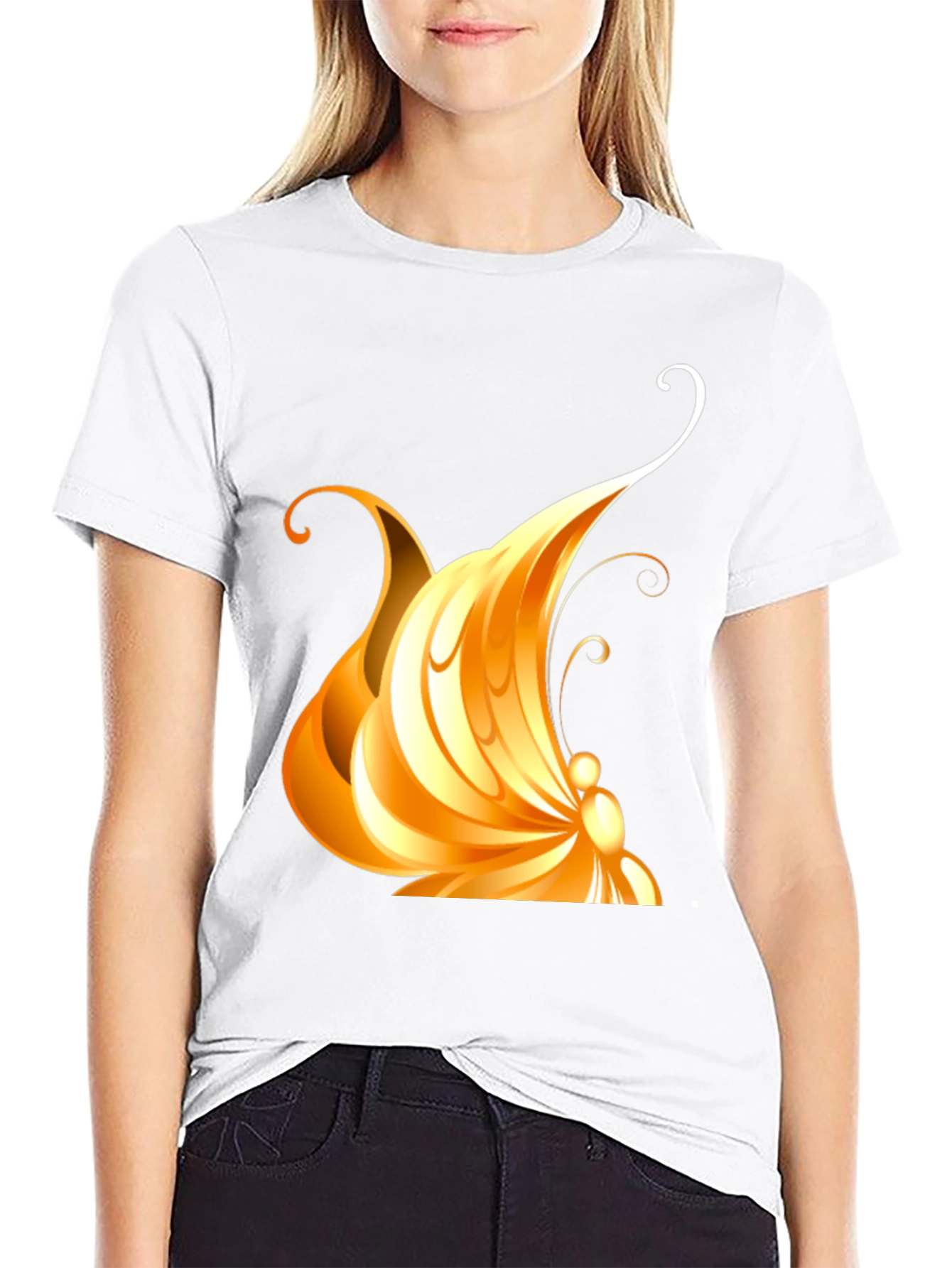 Golden Butterfly Graphic Tee