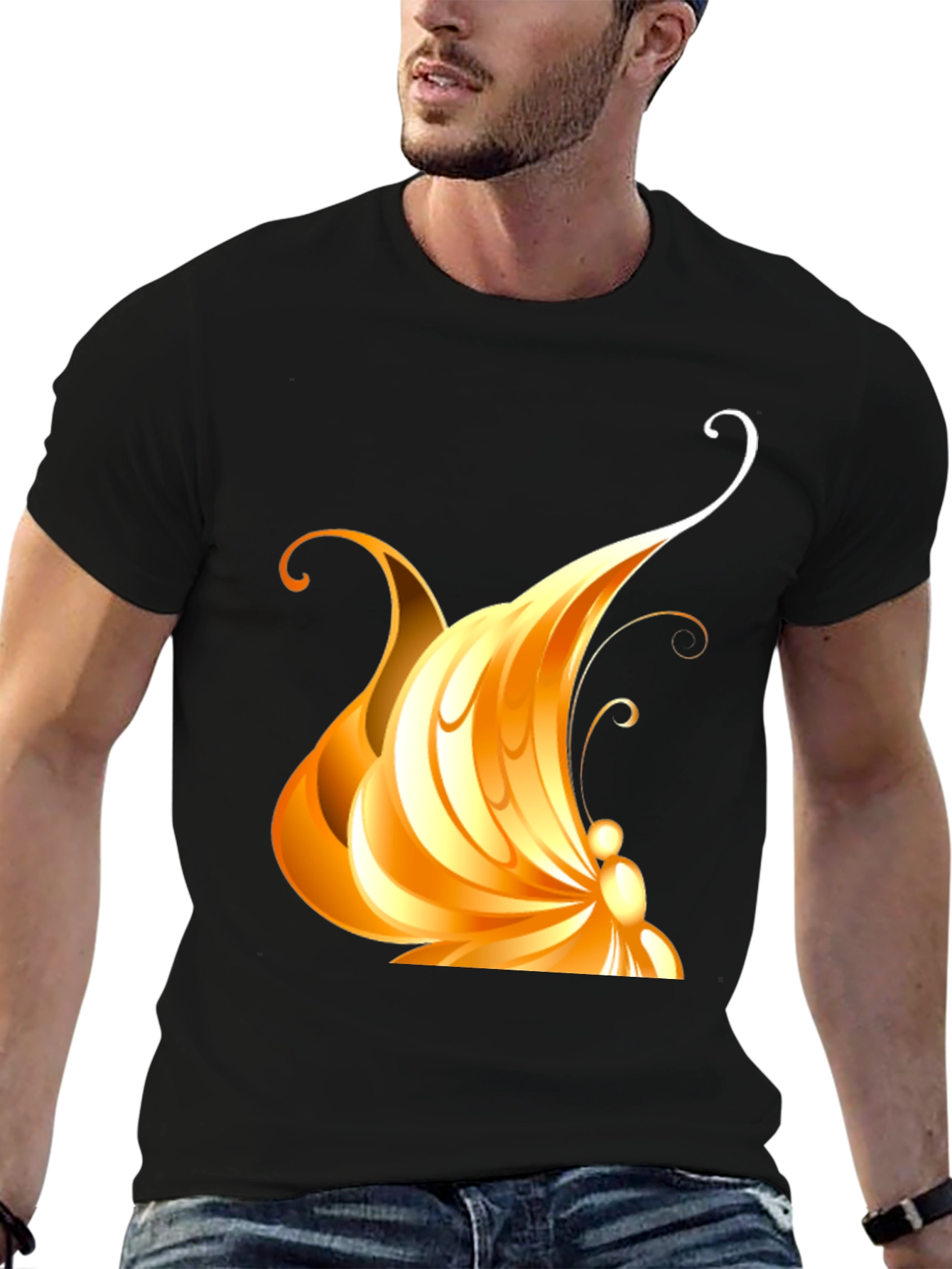 Golden Butterfly Graphic Tee