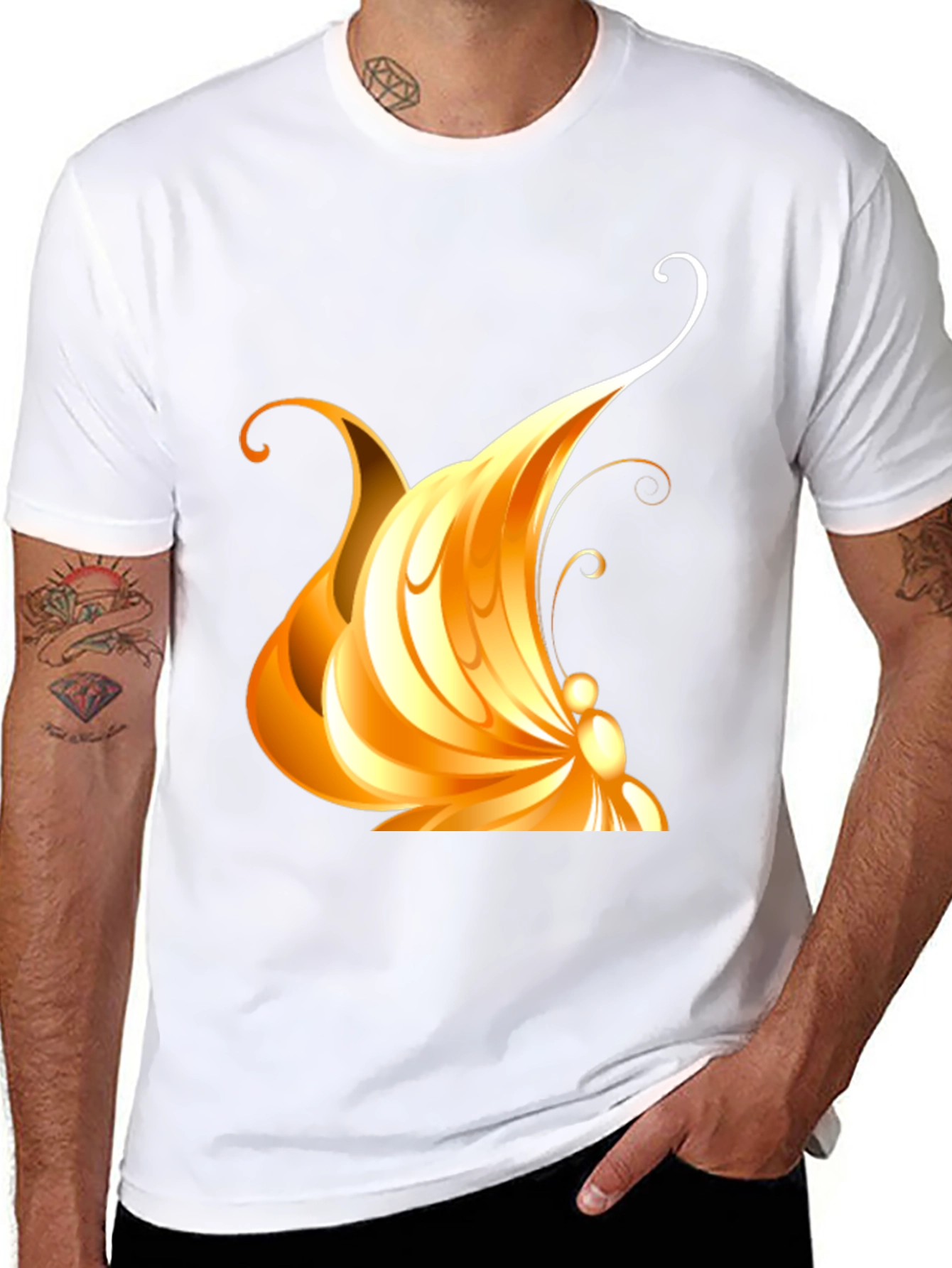 Golden Butterfly Graphic Tee