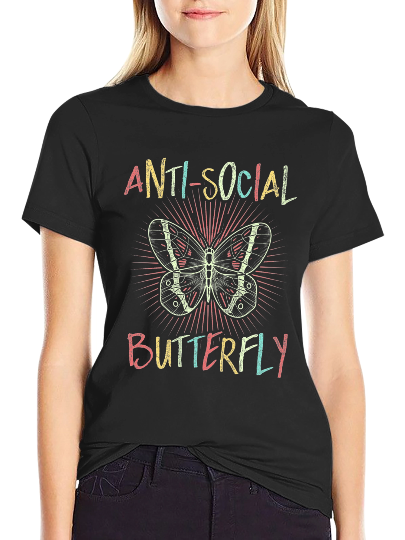 Anti-Social Butterfly Graphic Tee