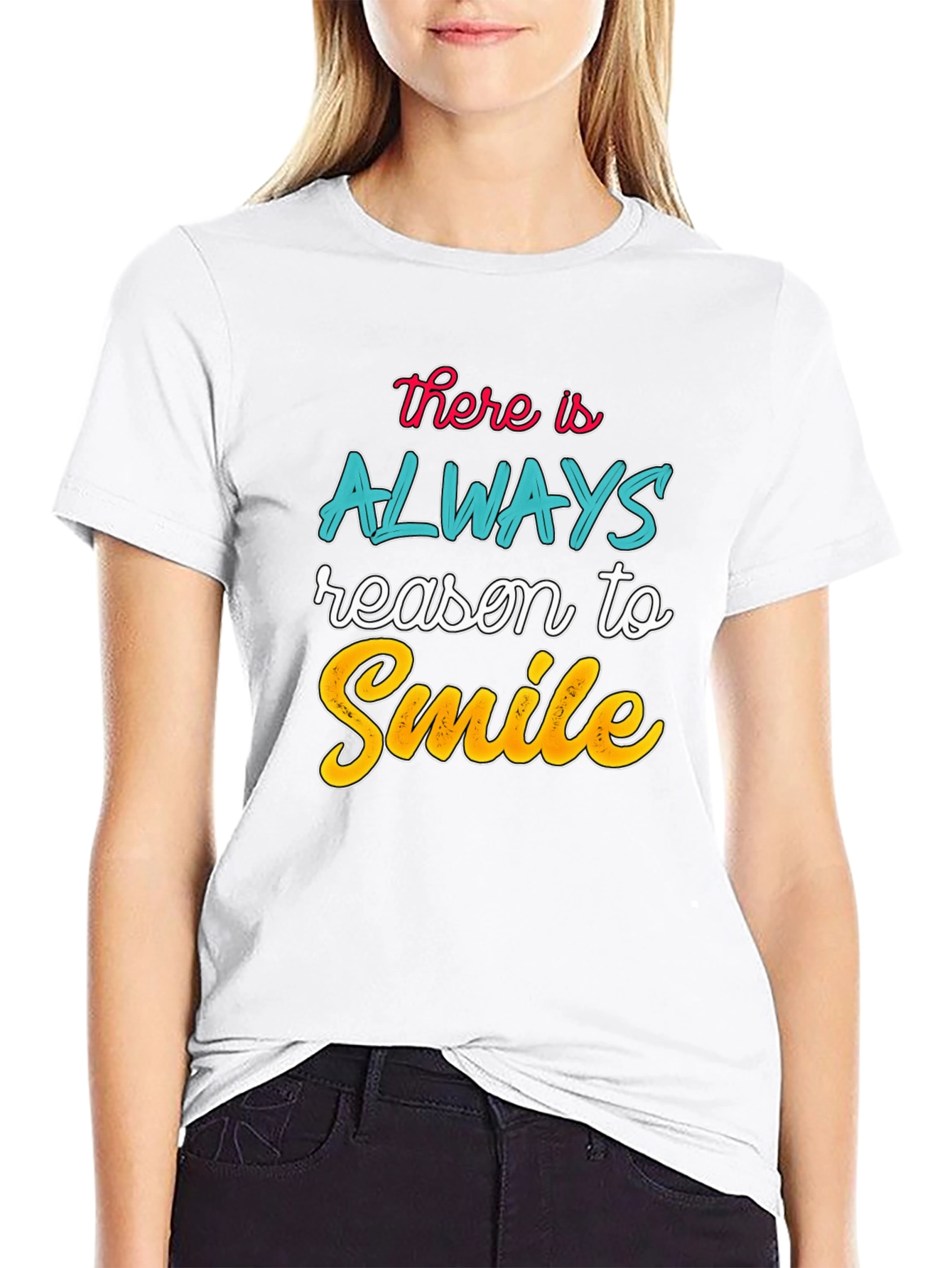 Always Reason to Smile T-Shirt | Black Graphic Tee