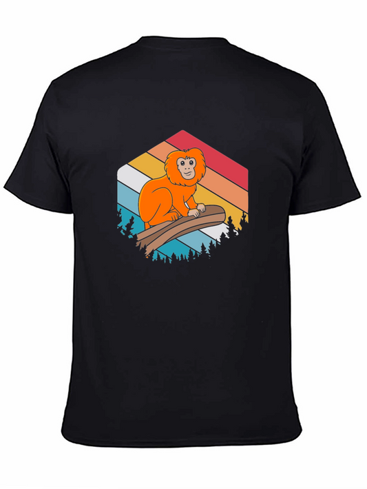 Golden Lion Tamarin Retro Style T-Shirt