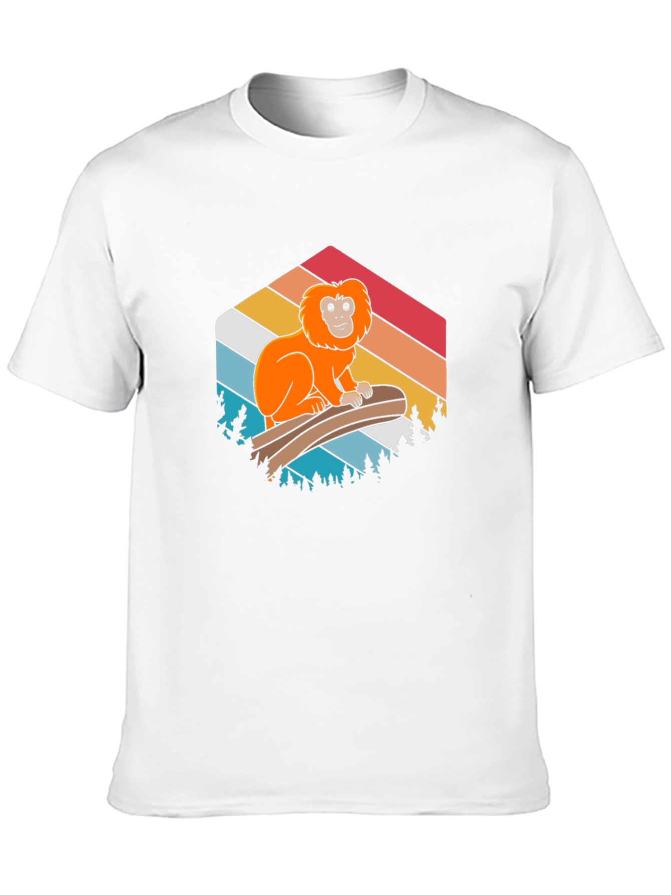 Golden Lion Tamarin Retro Style T-Shirt
