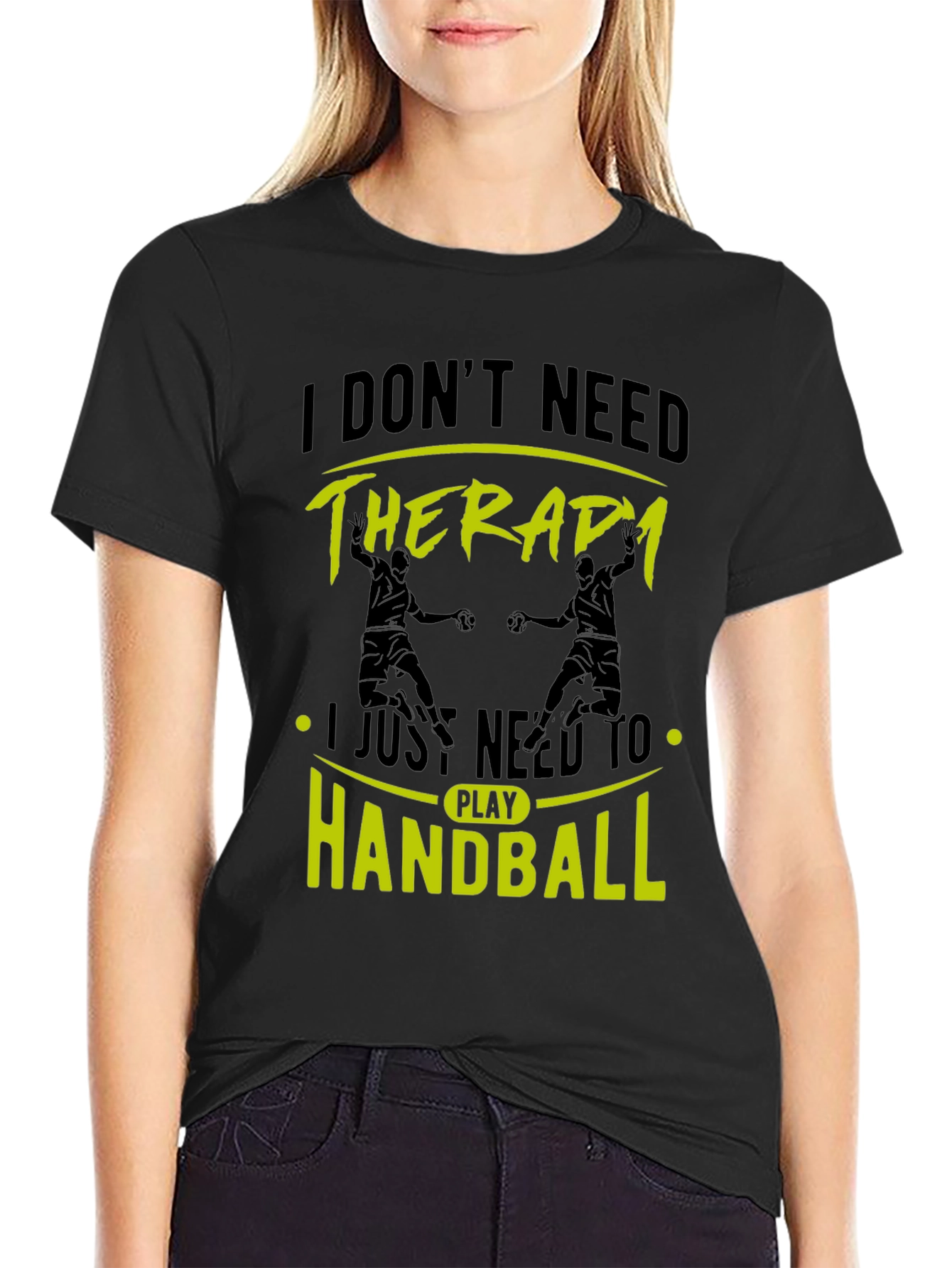 Handball Therapy Black T-Shirt