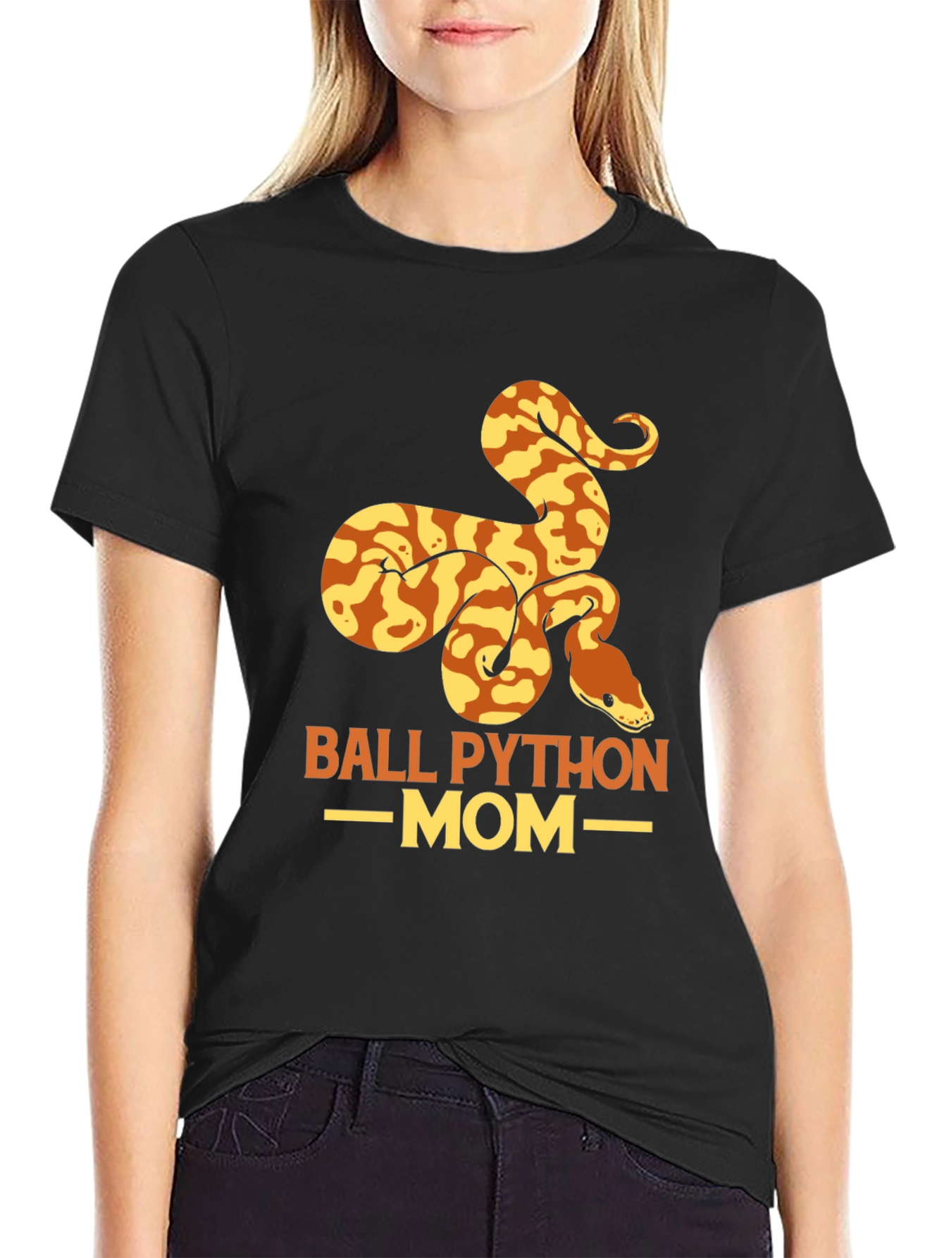 Ball Python Mom Graphic T-Shirt Reptile Lover Tee
