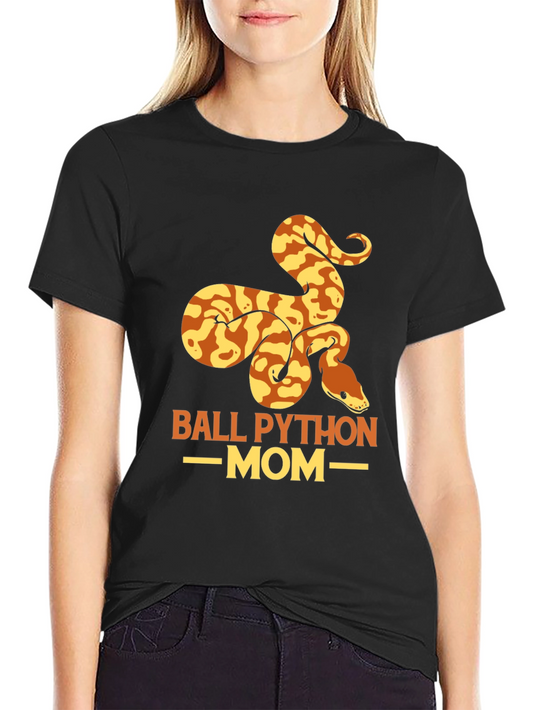 Ball Python Mom Graphic T-Shirt Reptile Lover Tee