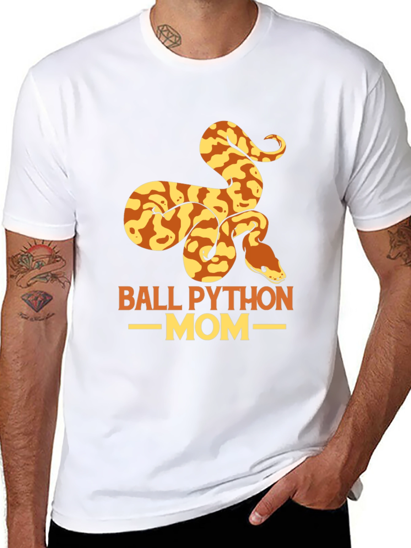 Ball Python Mom Graphic T-Shirt Reptile Lover Tee