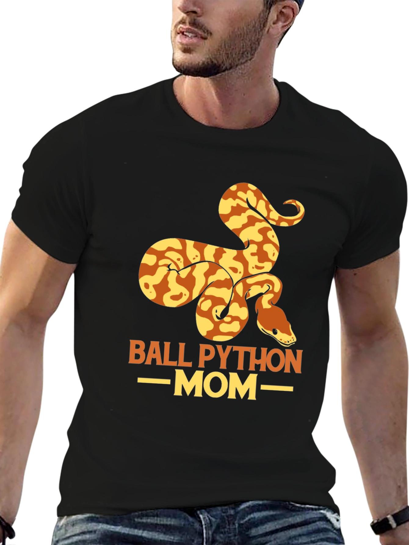 Ball Python Mom Graphic T-Shirt Reptile Lover Tee