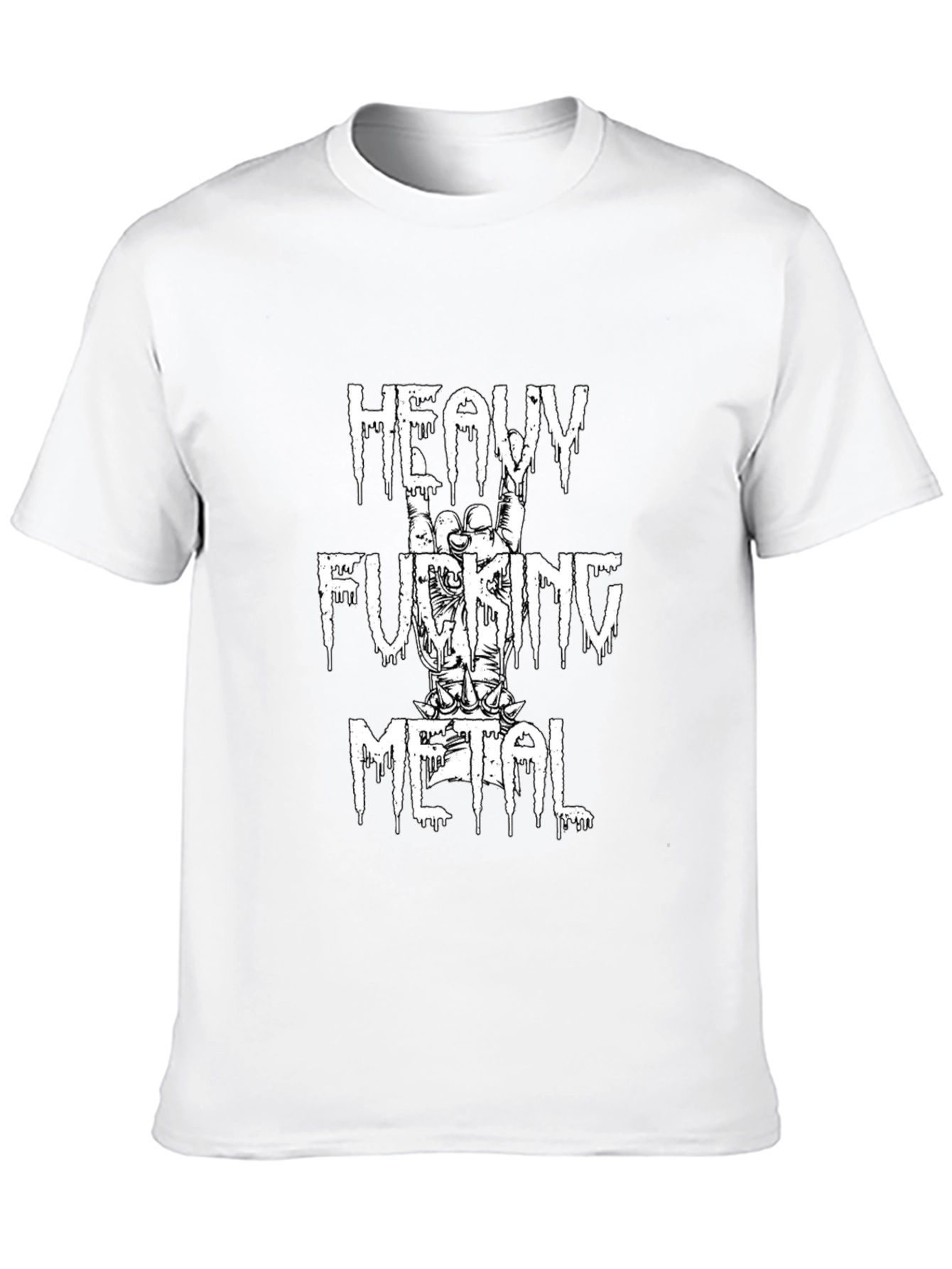 Heavy Fucking Metal Graphic Print T-Shirt