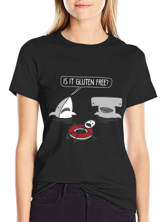 Gluten Free Shark Humor Graphic Tee