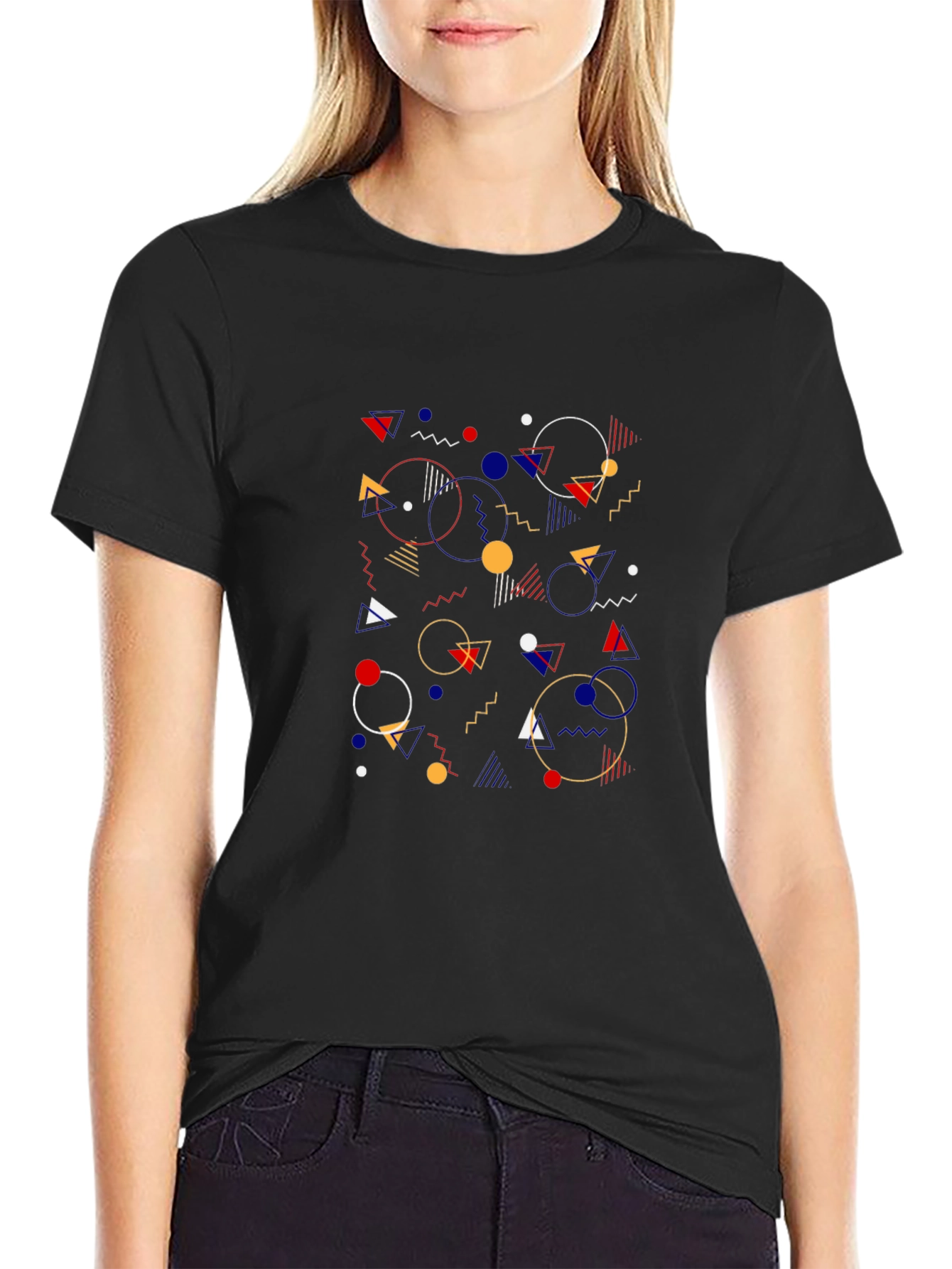 Geometric Pattern T-Shirt - Modern Graphic Tee