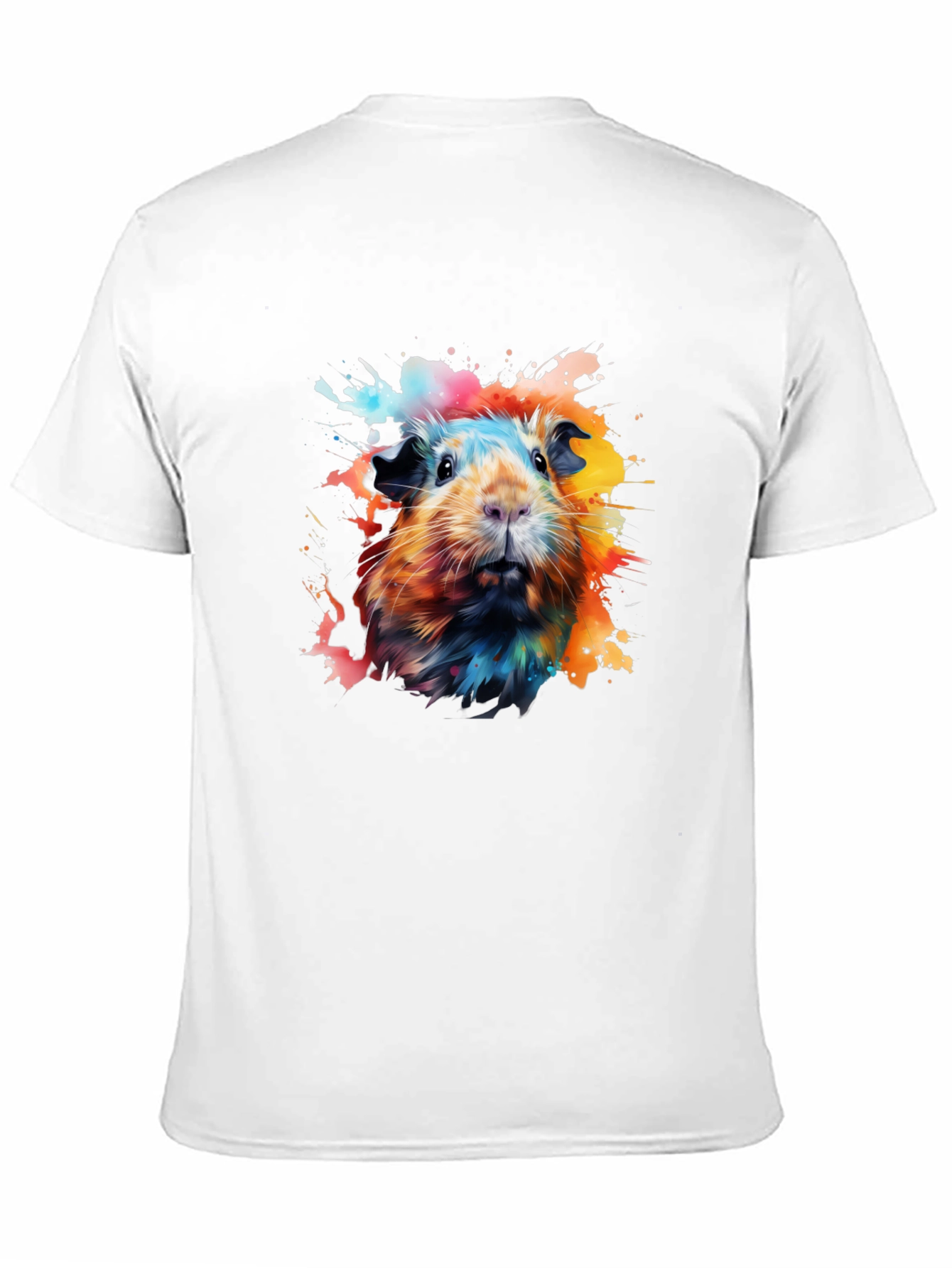 Guinea Pig Splatter Art Graphic T-Shirt