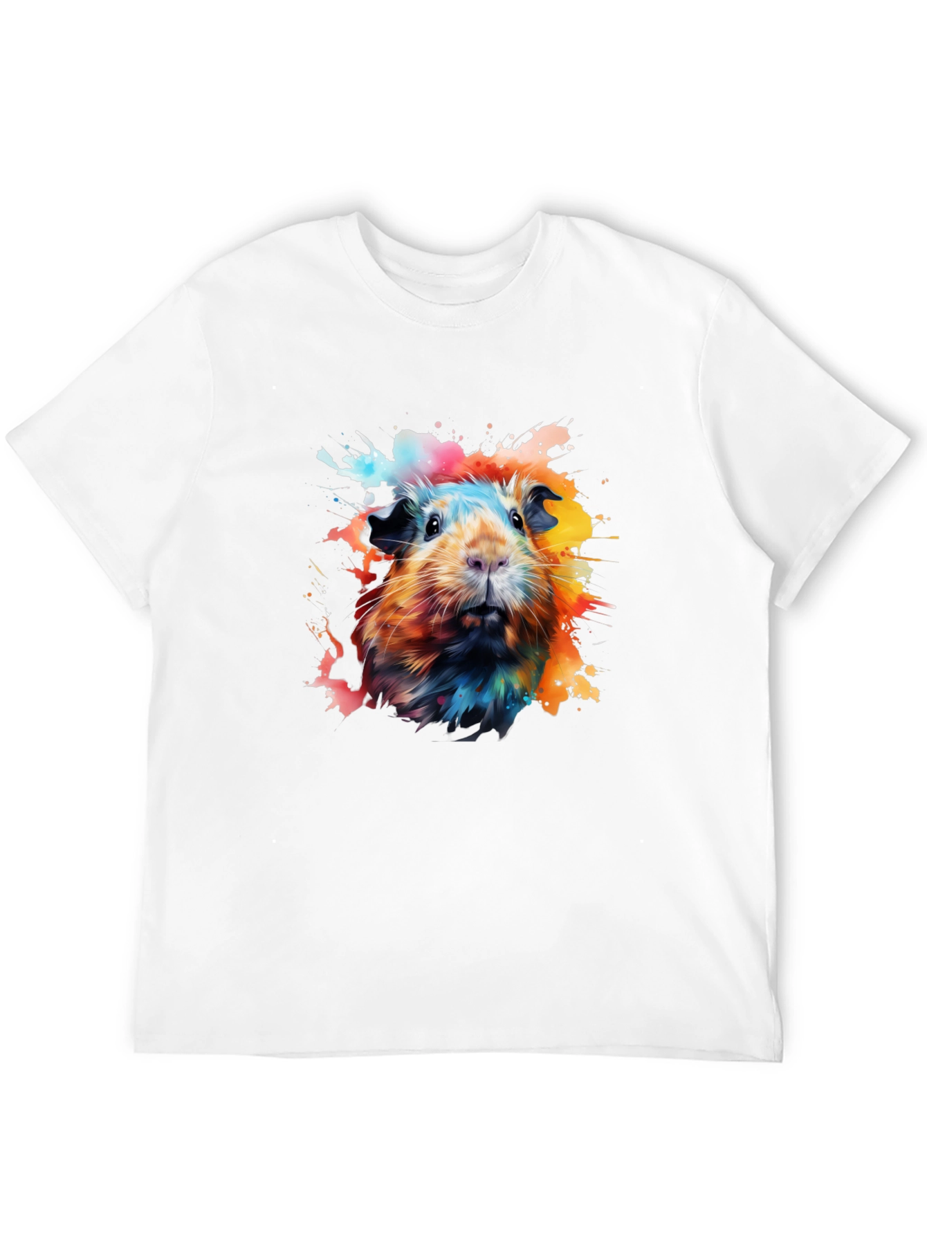 Guinea Pig Splatter Art Graphic T-Shirt