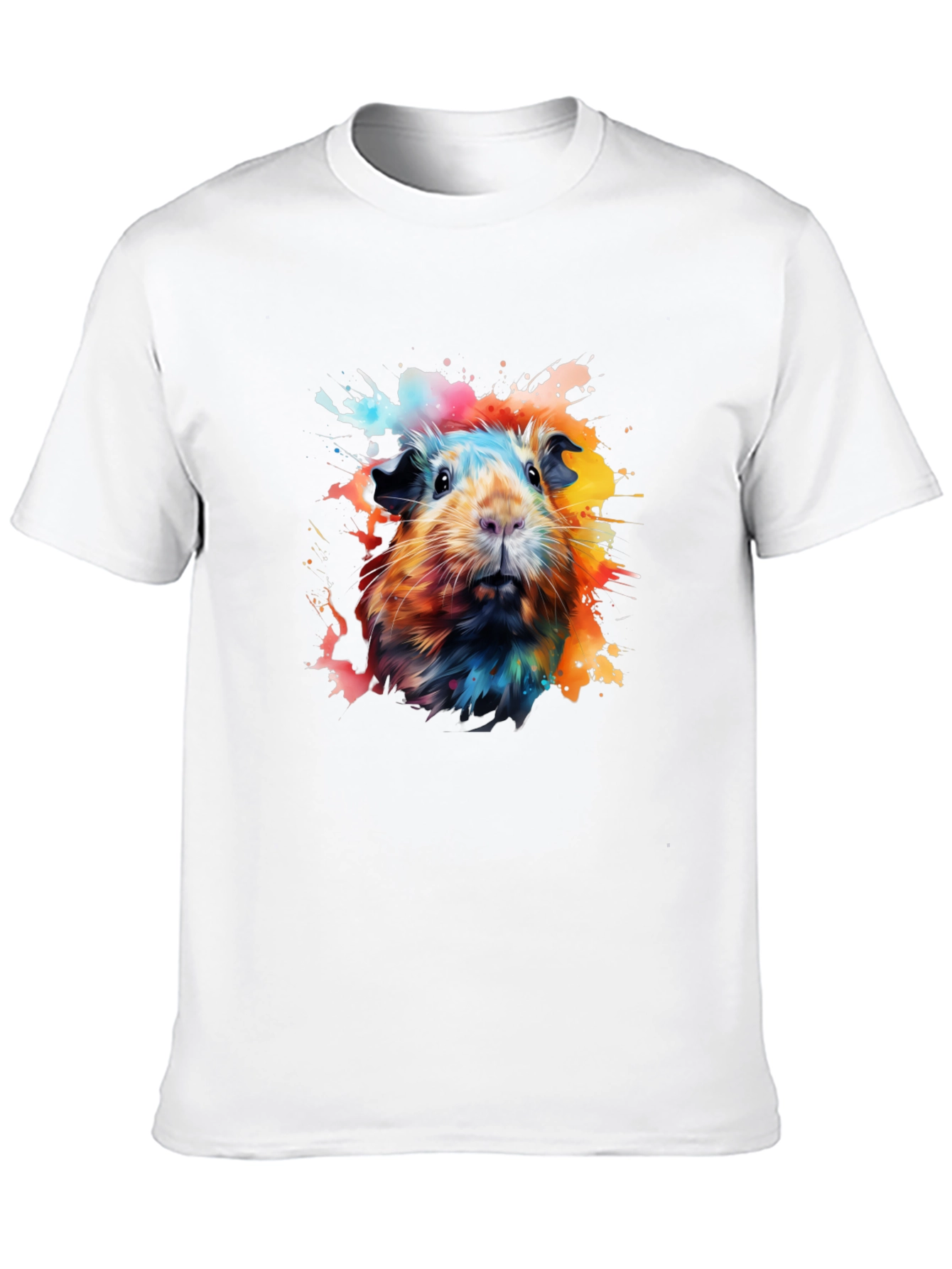 Guinea Pig Splatter Art Graphic T-Shirt