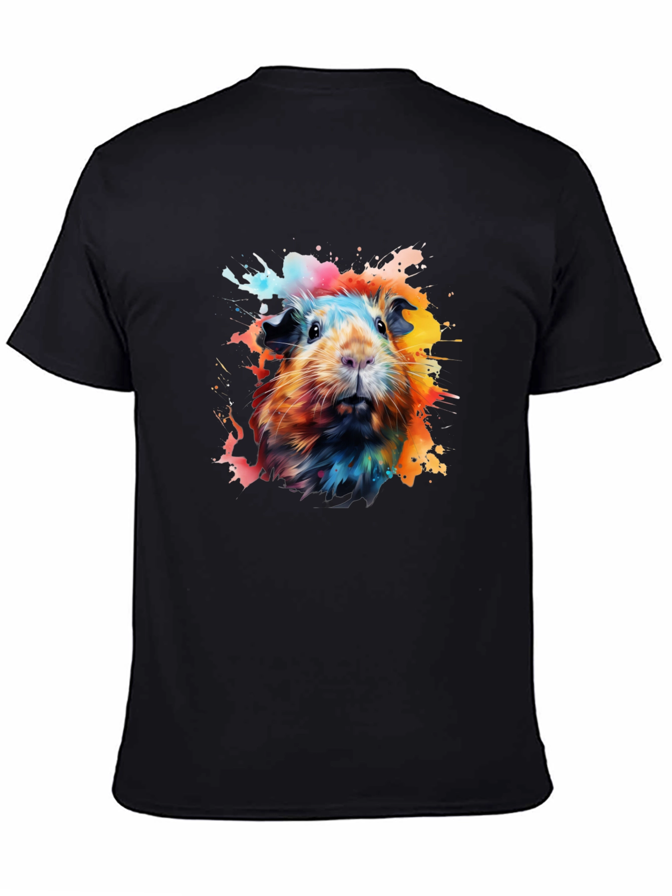 Guinea Pig Splatter Art Graphic T-Shirt