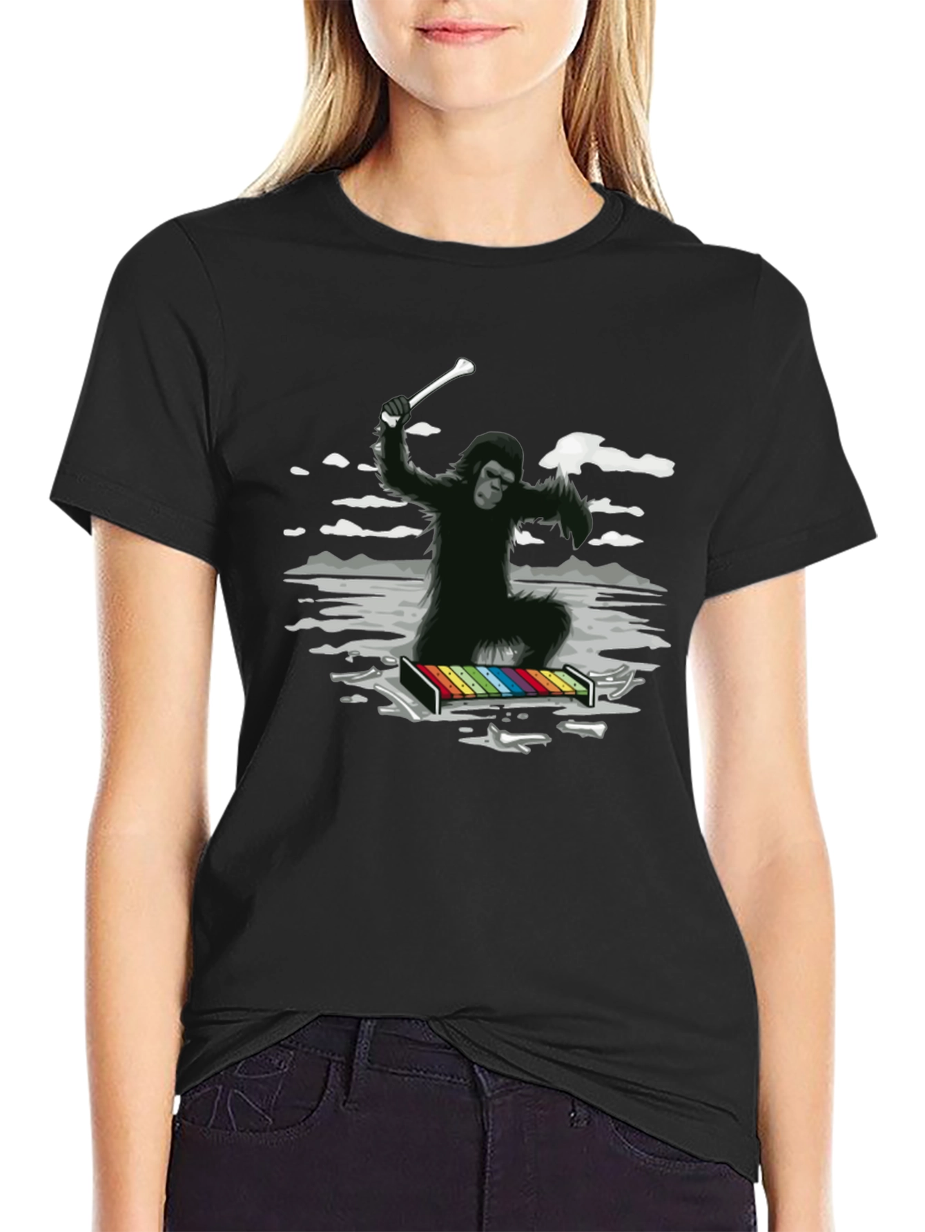 Gorilla Xylophone Player Graphic Tee