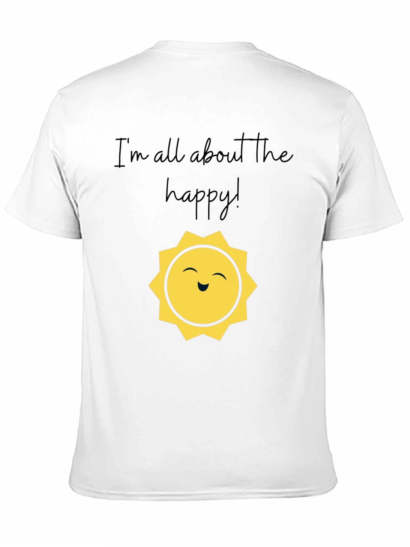 Happy Sun Graphic T-Shirt - Unisex Black Tee