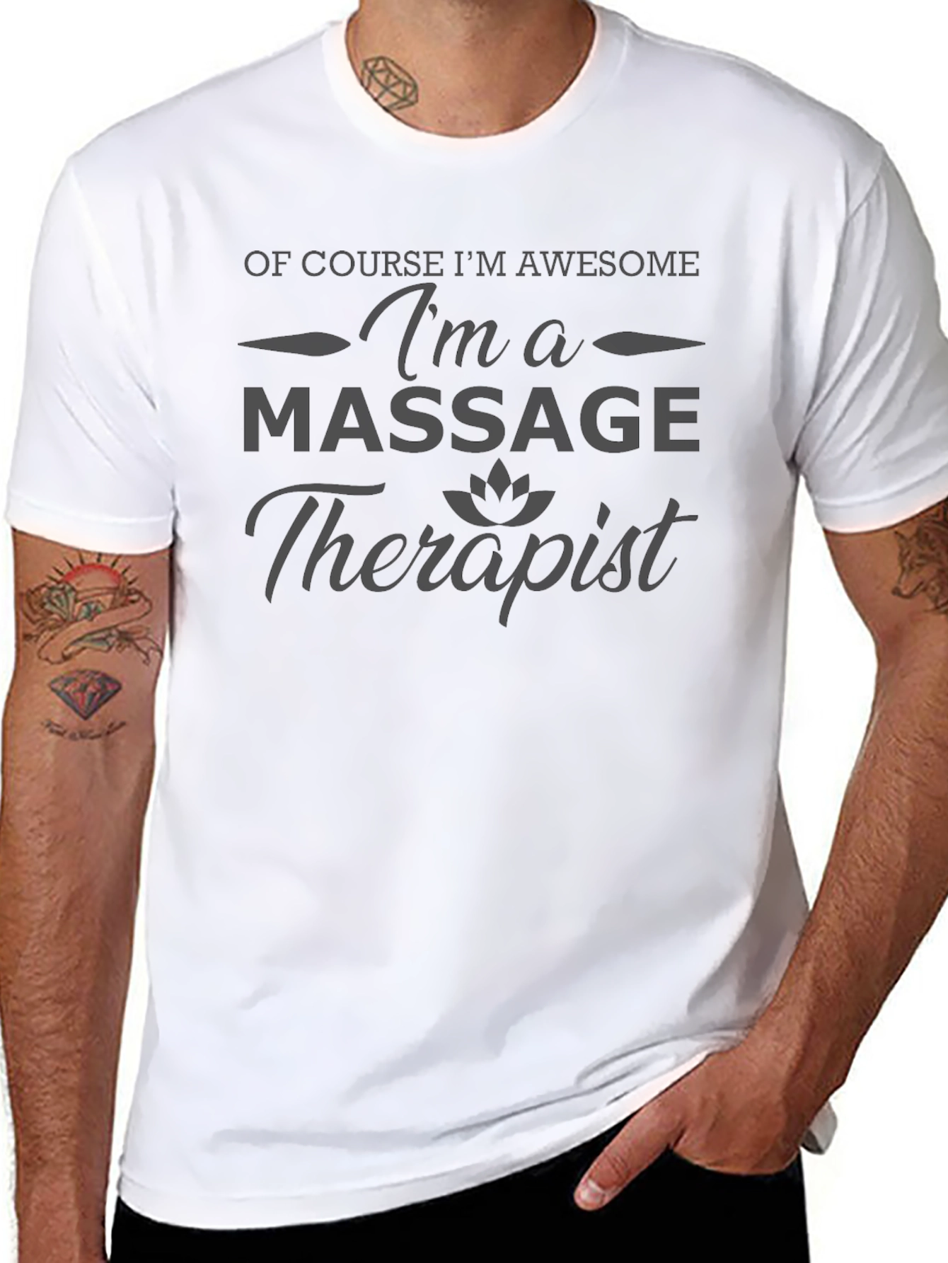 Awesome Massage Therapist Black T-Shirt