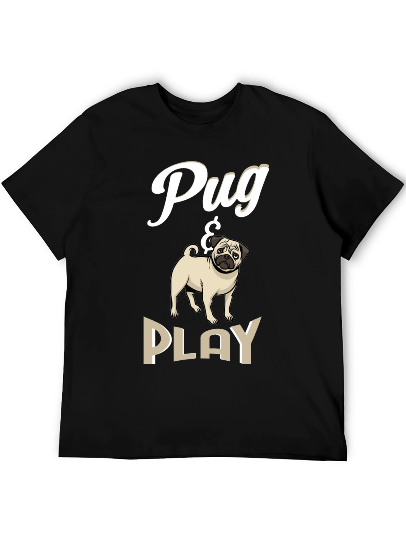 Pug & Play Black T-Shirt