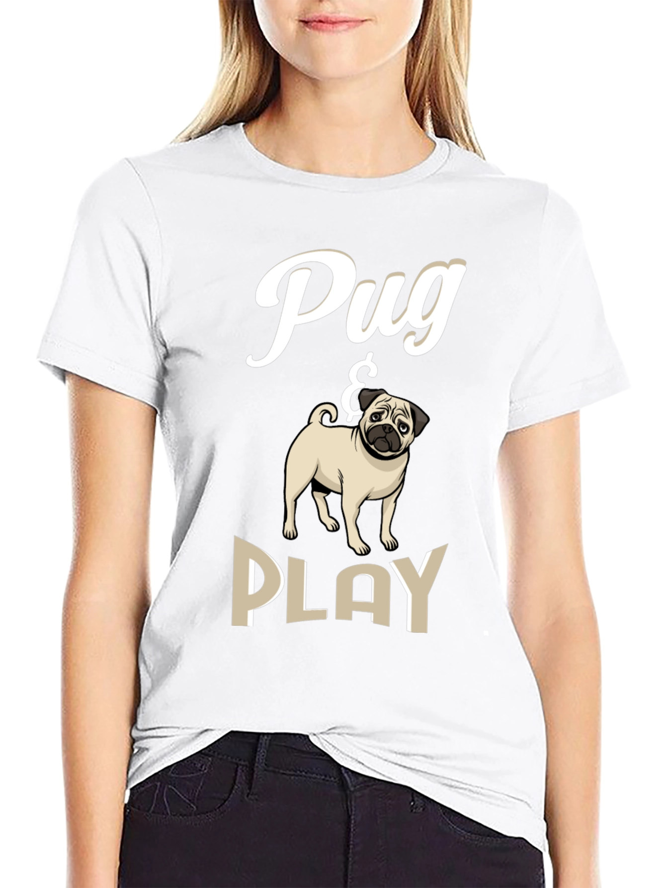 Pug & Play Black T-Shirt