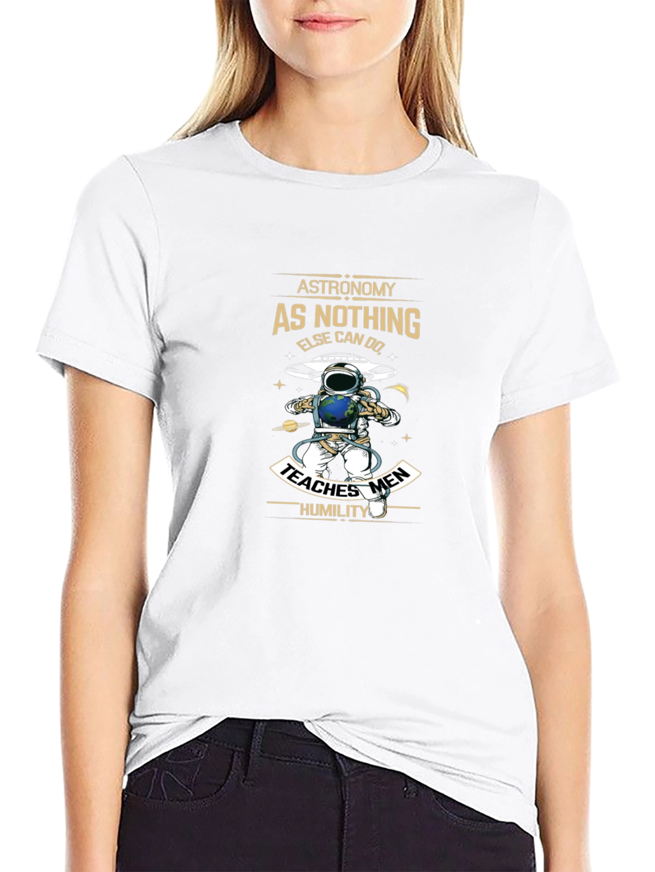 Astronomy Graphic Print T-Shirt Black