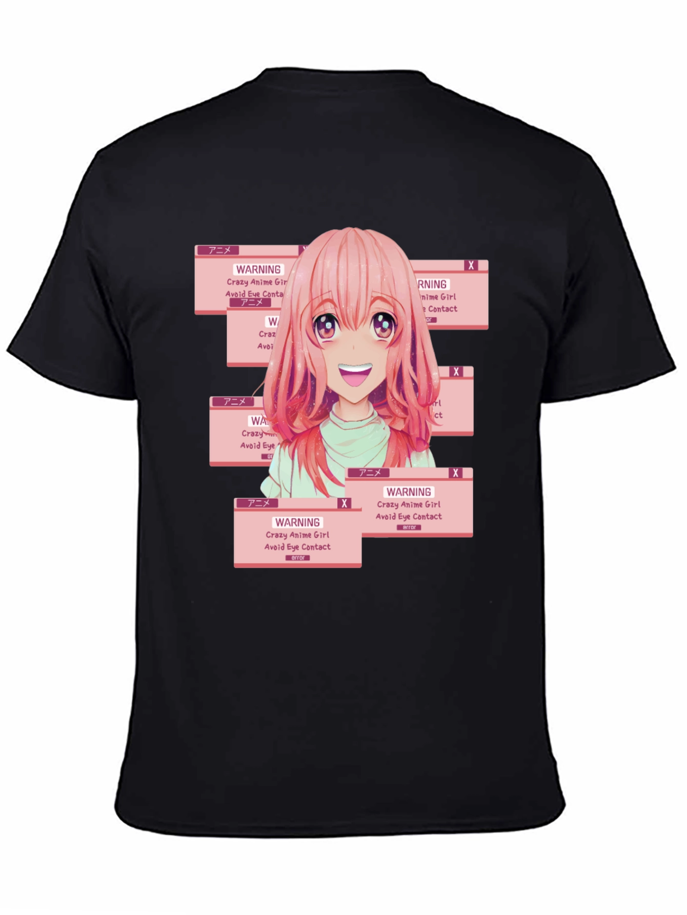 Anime Girl Warning Graphic Tee