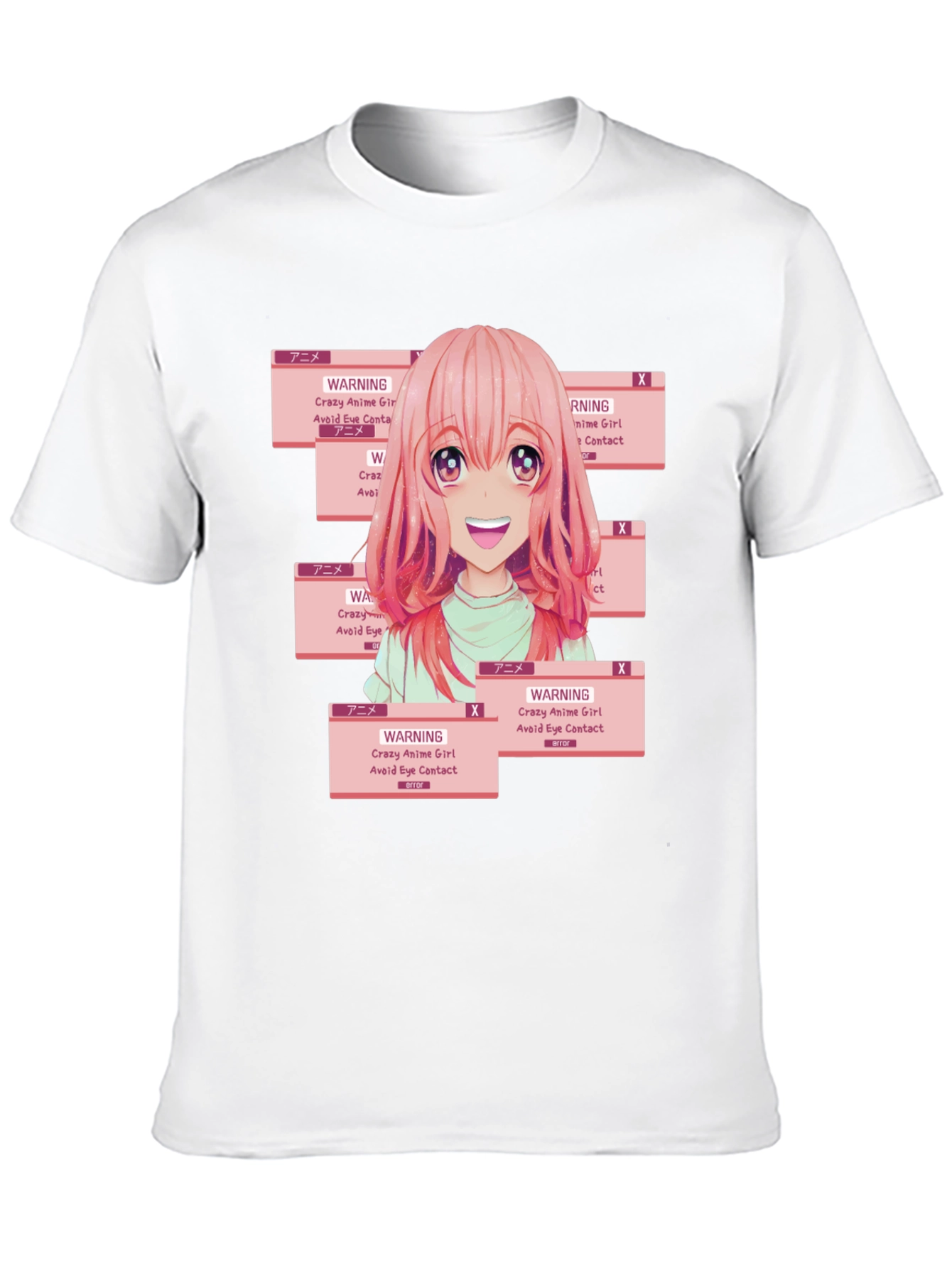 Anime Girl Warning Graphic Tee