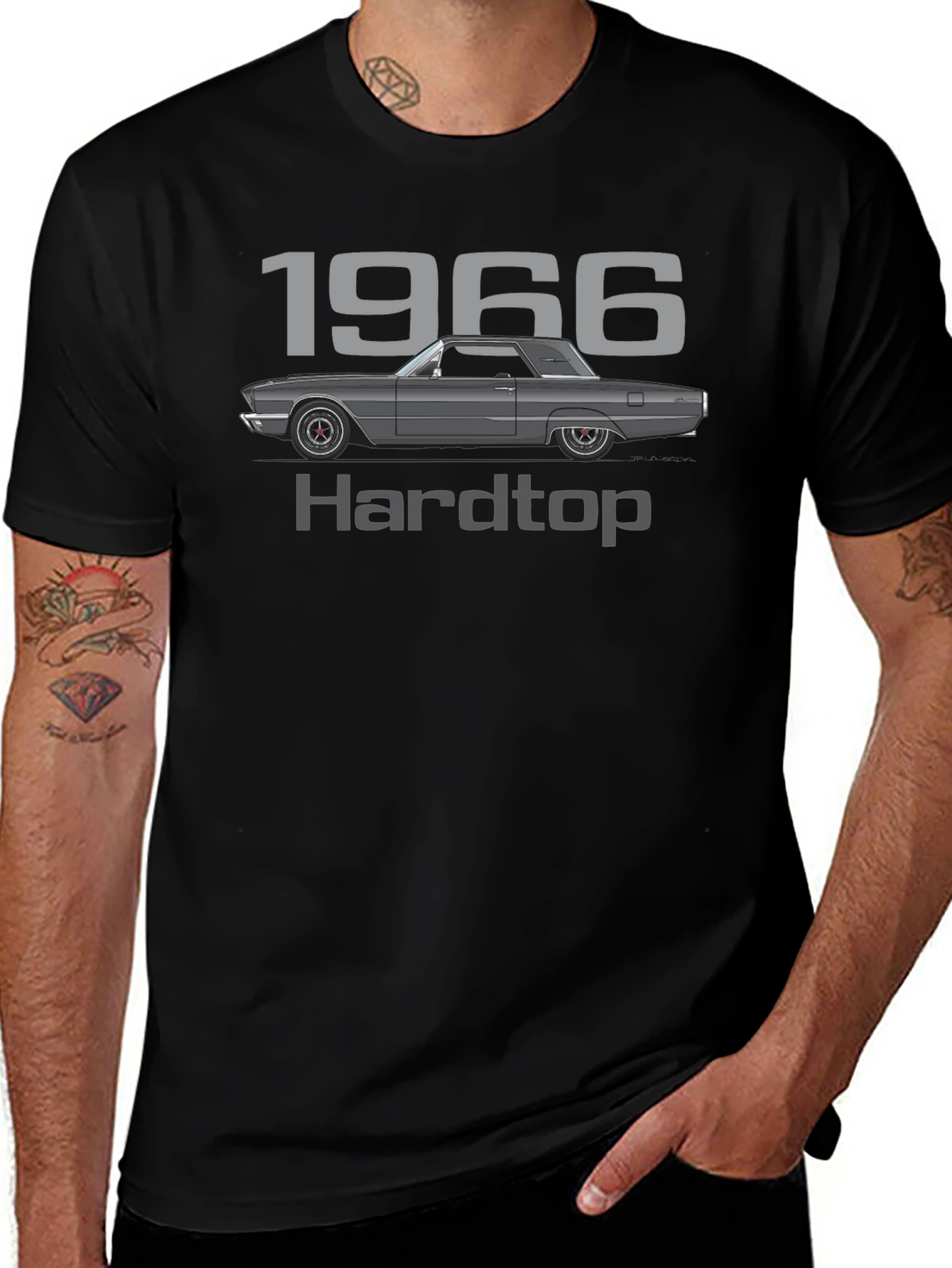 1966 Hardtop Car Graphic T-Shirt - Classic Automotive Tee