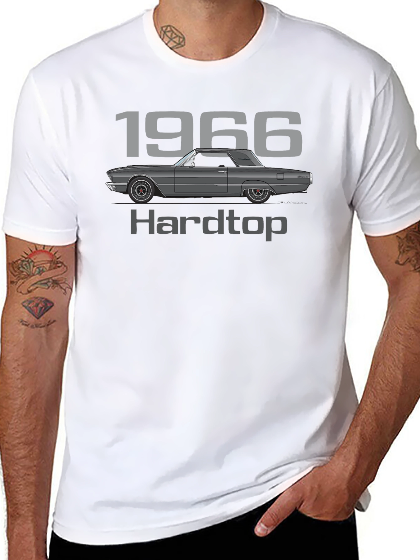 1966 Hardtop Car Graphic T-Shirt - Classic Automotive Tee