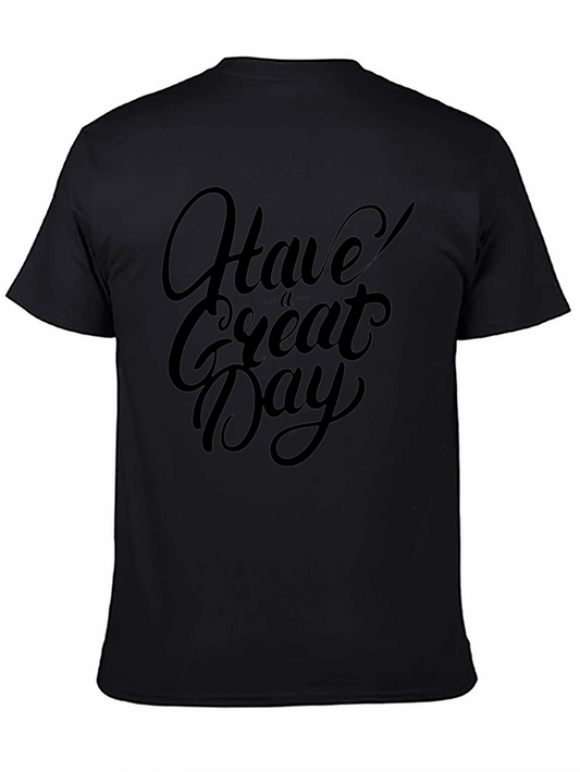 Have a Great Day Black Graphic Tee