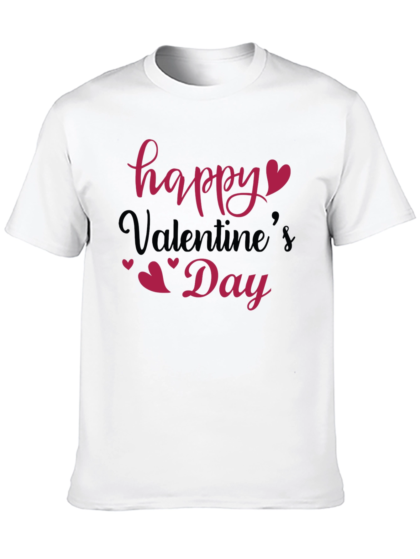 Happy Valentines Day Black T-Shirt