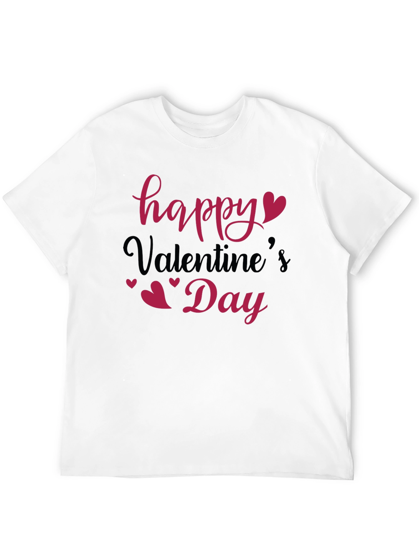 Happy Valentines Day Black T-Shirt