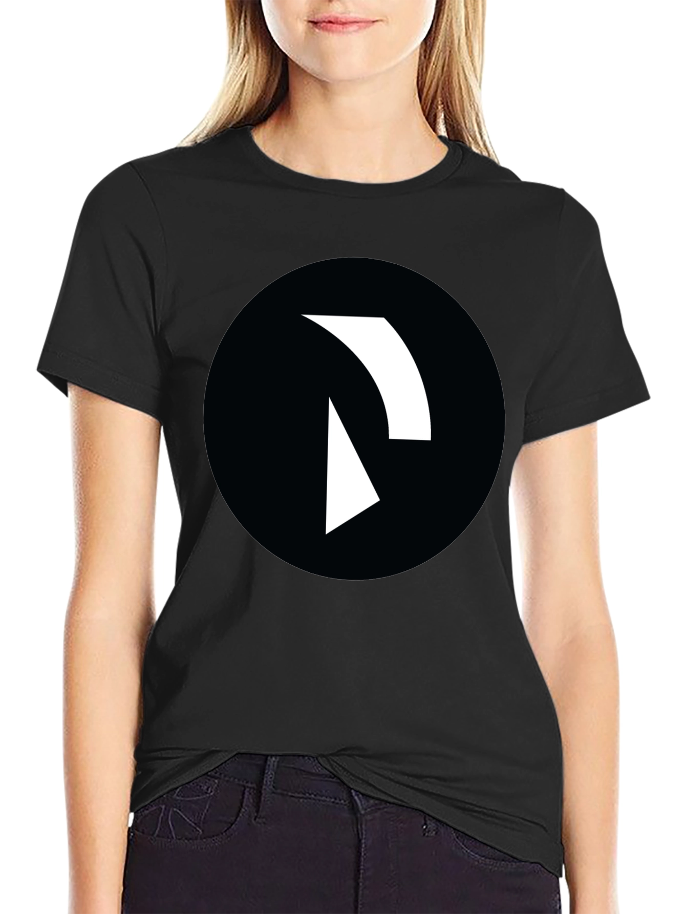 Abstract Logo Graphic T-Shirt - Black